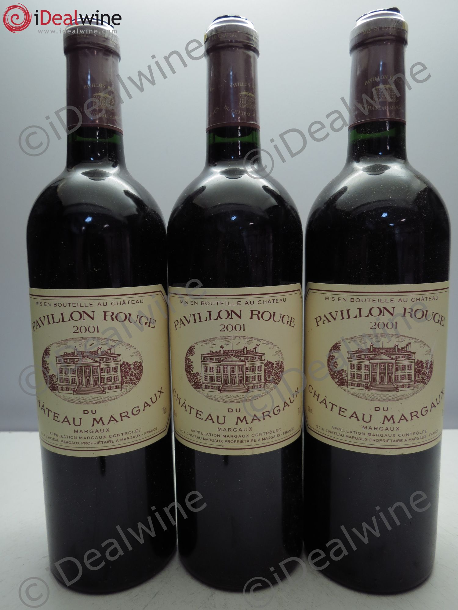 Pavillon Rouge du Château Margaux Second Vin 2001 - Lot de 3 bouteilles - 0