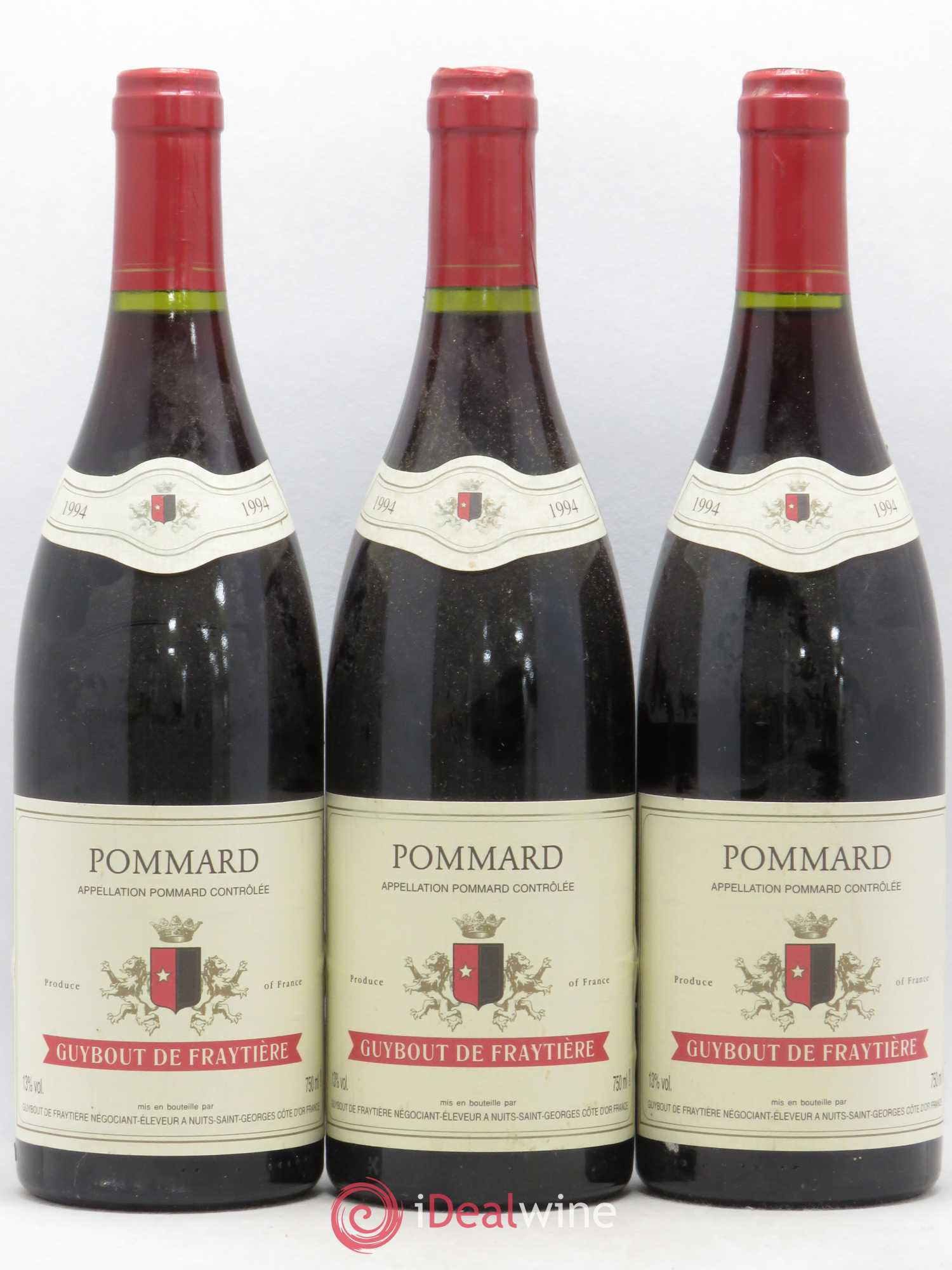Pommard Guibout de la Fraytière 1994 - Posten von 3 Flaschen - 0