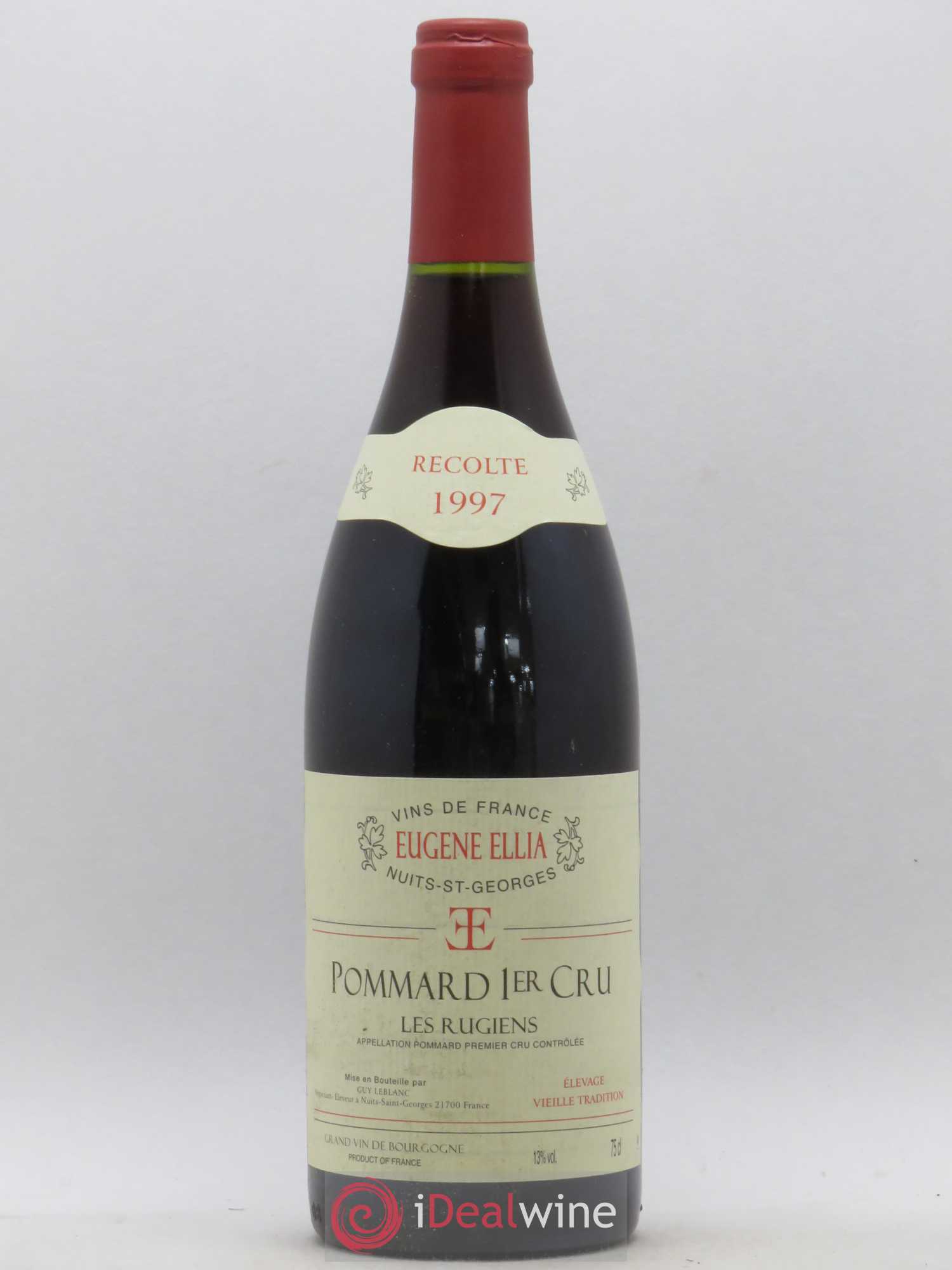 Pommard 1er Cru Les Rugiens Eugène Ellia 1997 - Lot de 1 bouteille - 0