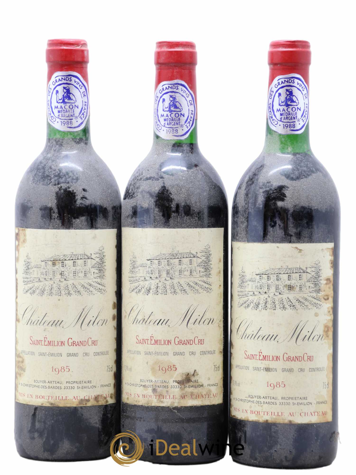 Saint-Émilion Grand Cru Chateau Milon 1985 - Lot de 6 bouteilles - 1
