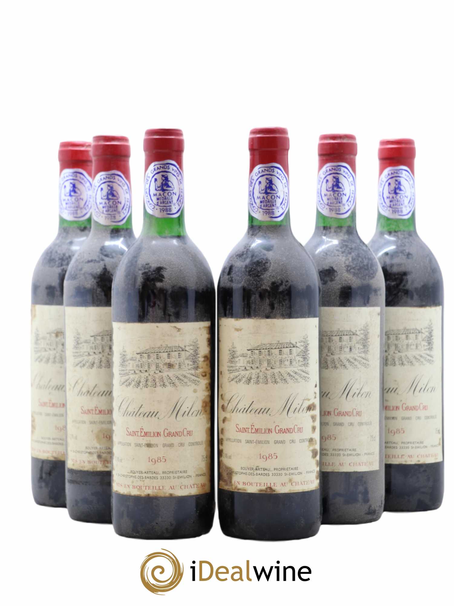 Saint-Émilion Grand Cru Chateau Milon 1985 - Lot de 6 bouteilles - 0