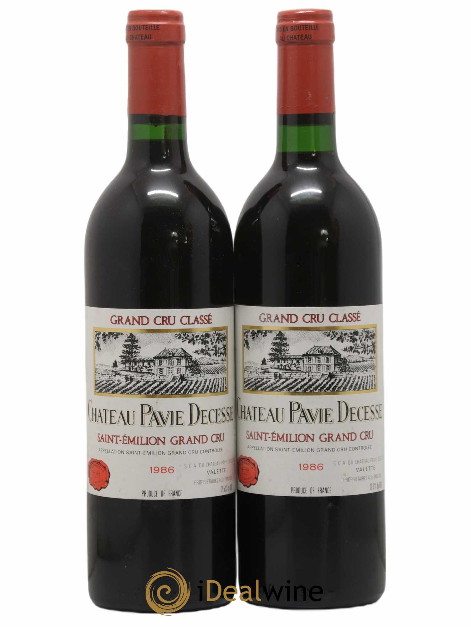 Château Pavie Decesse Grand Cru Classé 1986 - Lot de 2 bouteilles - 0