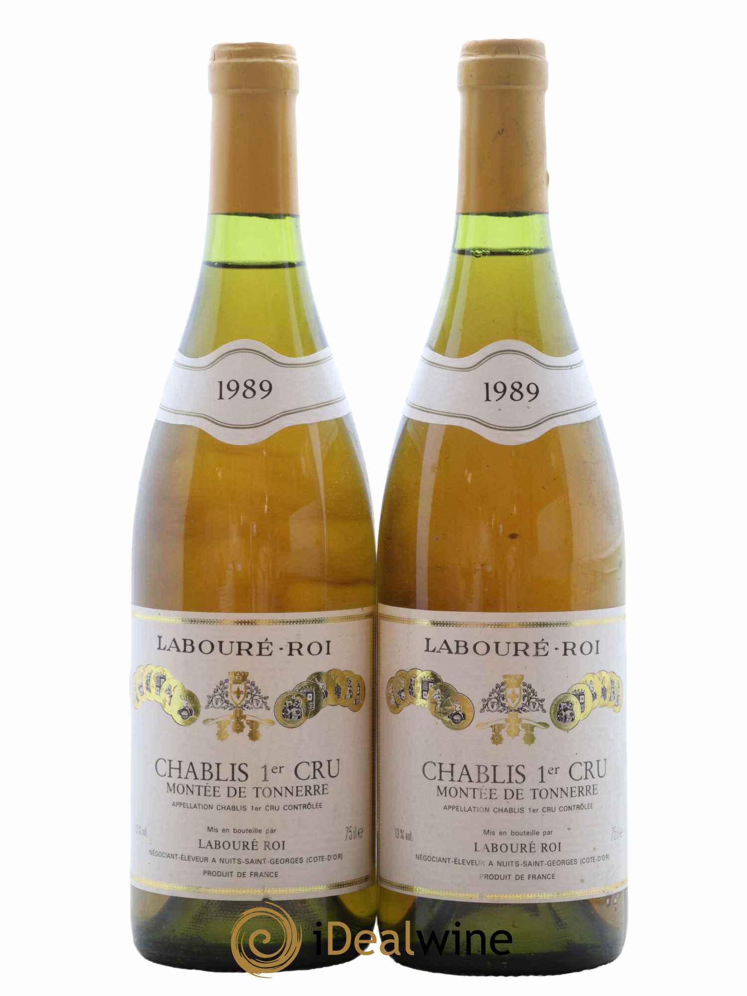 Chablis 1er Cru Montee De Tonnerre Laboure Roi 1989 - Lot de 2 bouteilles - 0