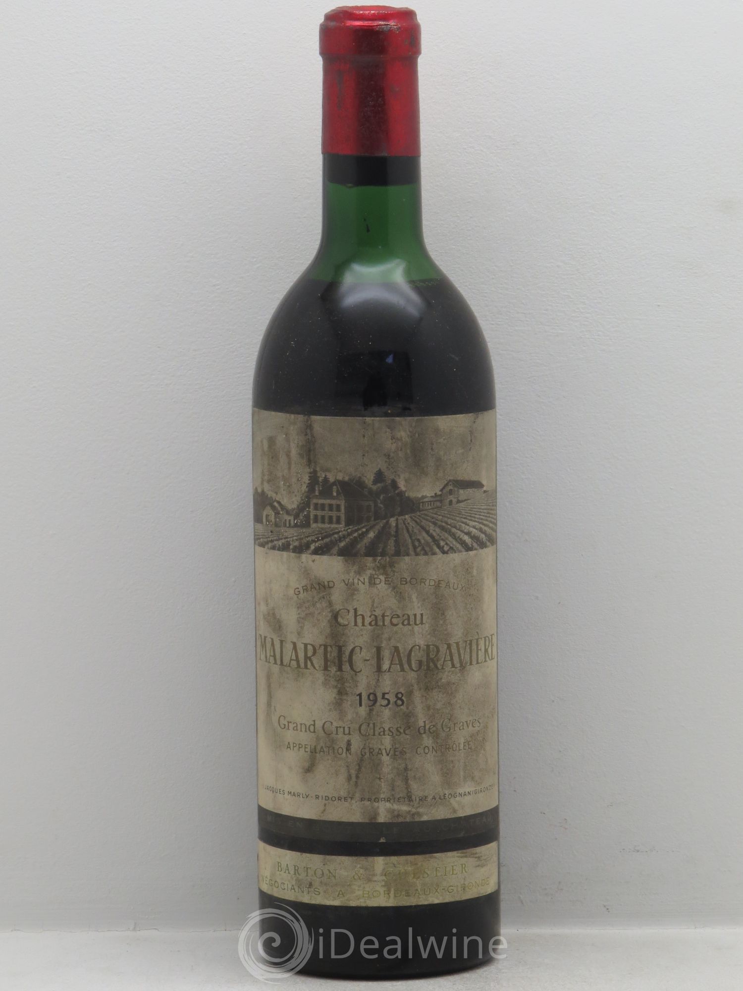 Château Malartic-Lagravière Cru Classé de Graves Mise Négoce 1958 - Lot de 1 bouteille - 0