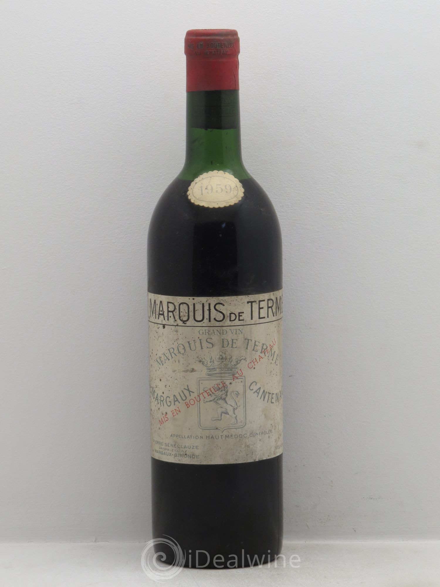 Château Marquis de Terme 4ème Grand Cru Classé 1959 - Lot de 1 bouteille - 0