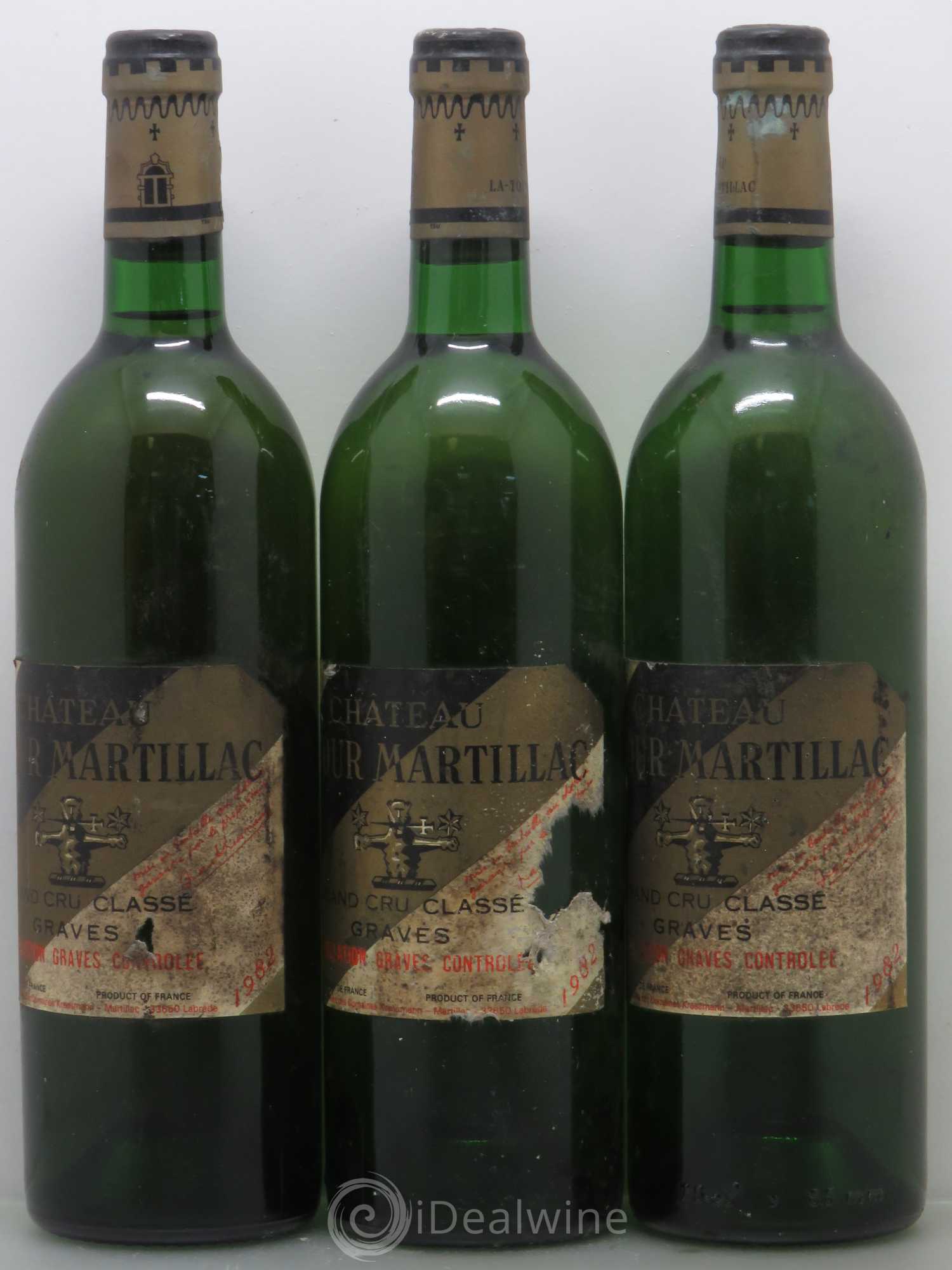 Château Latour-Martillac Cru Classé de Graves 1982 - Lot de 6 bouteilles - 1