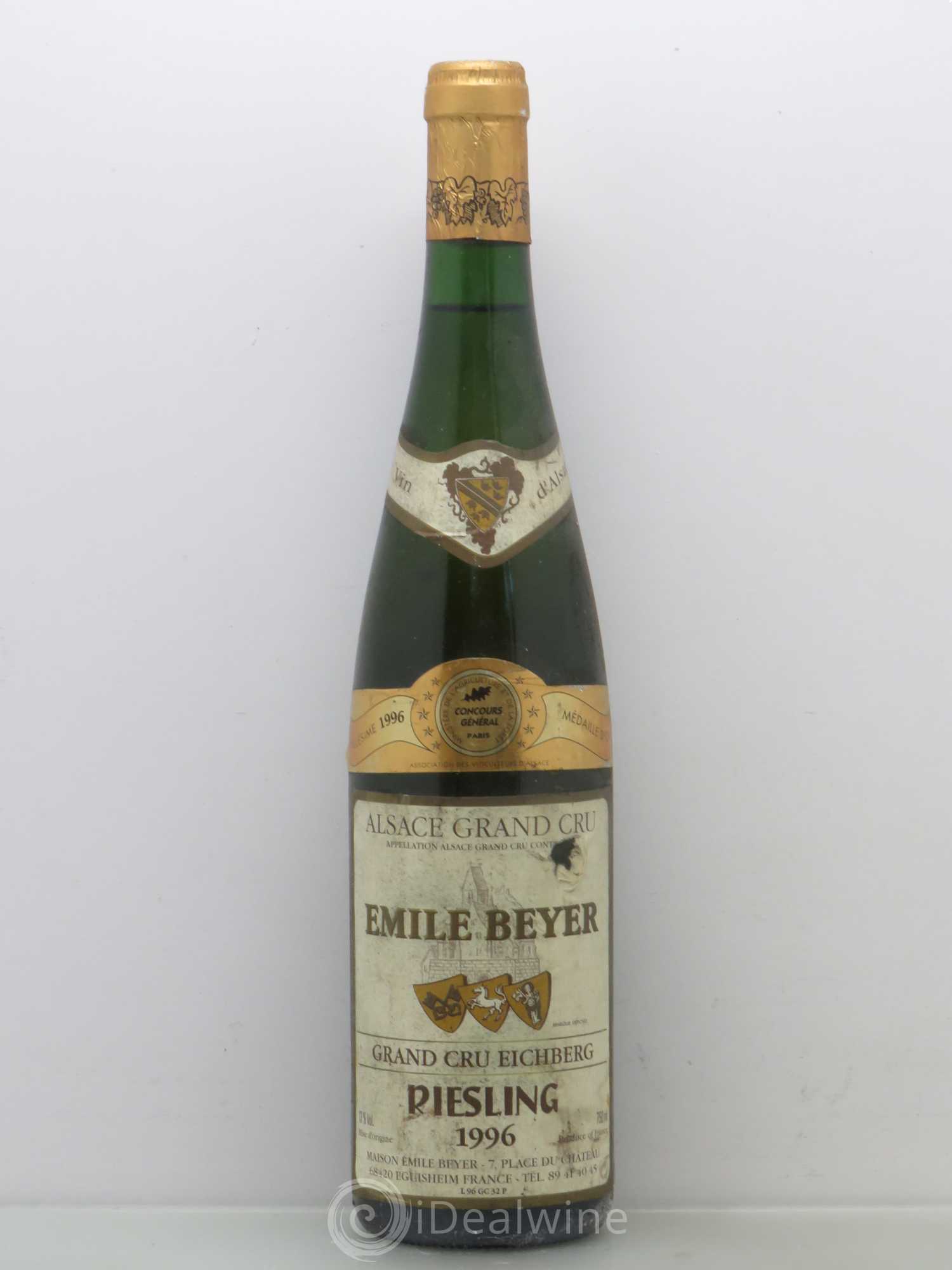 Riesling Grand Cru Eichberg Maison Emile Beyer 1996 - Posten von 1 Flasche - 0