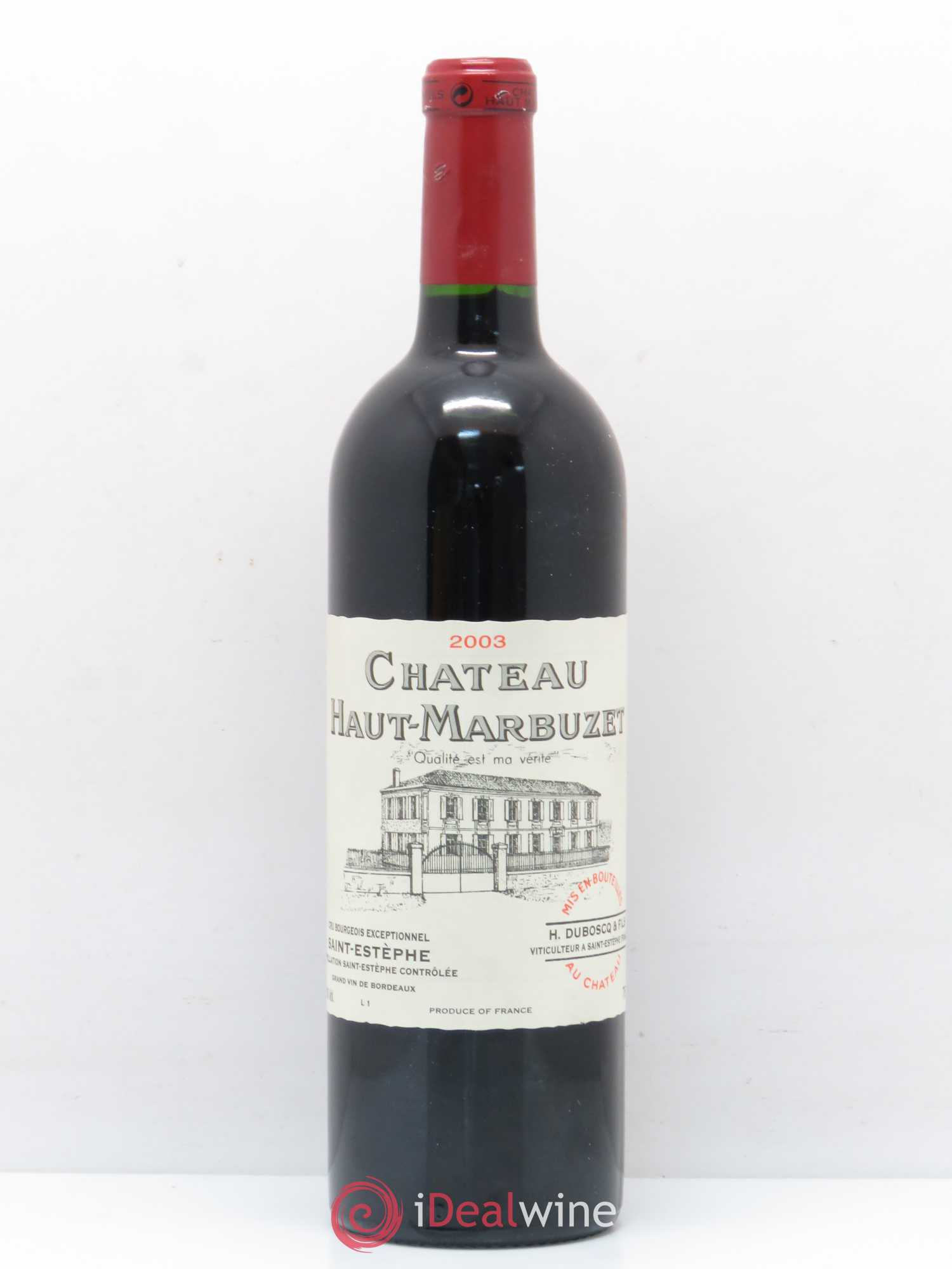 Château Haut Marbuzet 2003 - Lot de 1 bouteille - 0