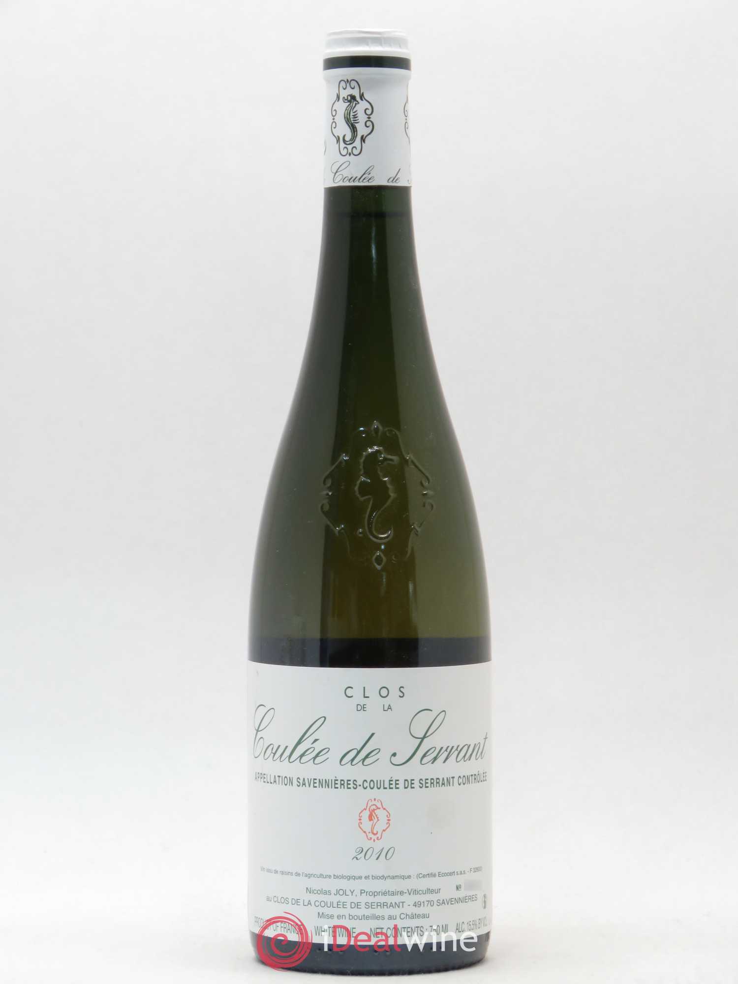Savennières Clos de la Coulée de Serrant Vignobles de la Coulée de Serrant - Nicolas Joly 2010 - Lot de 1 bouteille - 0
