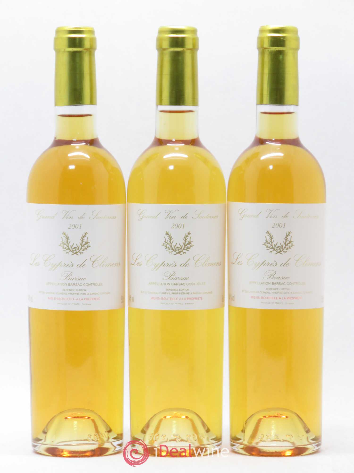 Château Climens - Cyprès de Climens 2001 - Lotto di 3 bottiglie - 0