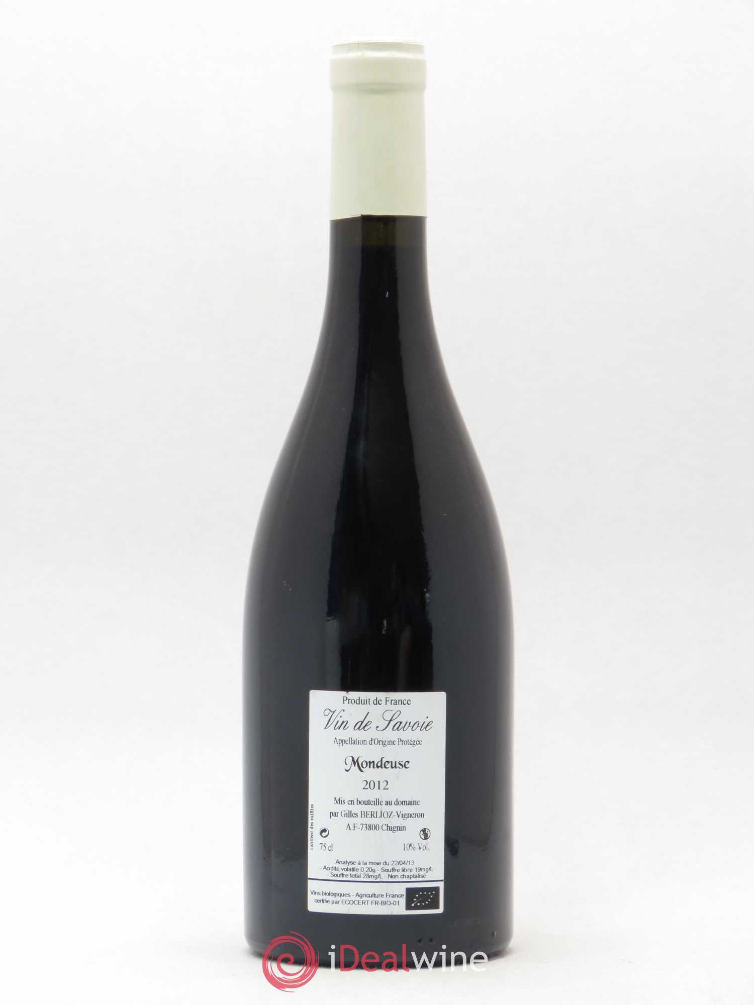 Vin de Savoie La Deuse Gilles Berlioz 2012 - Lot de 1 bouteille - 1