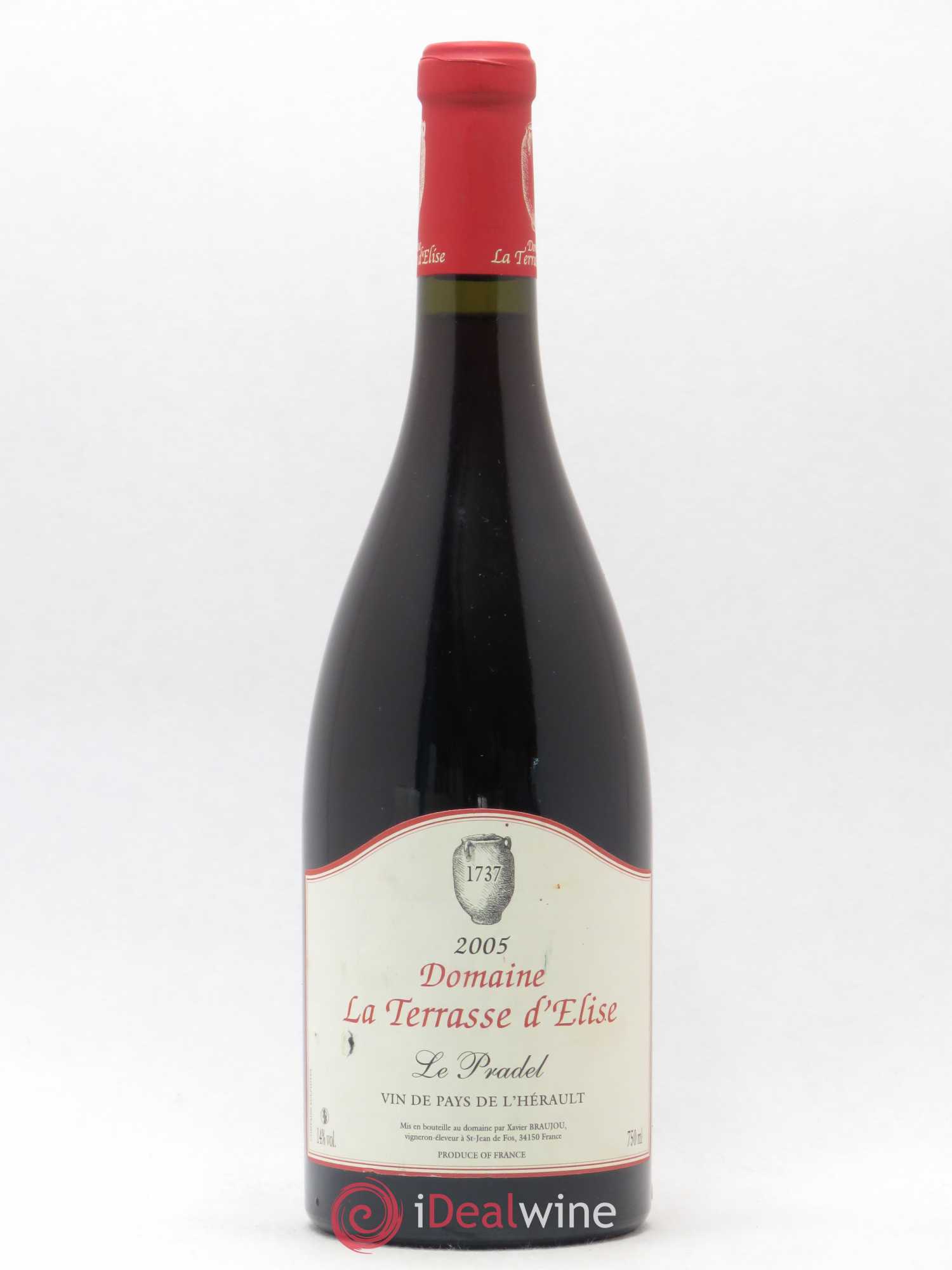 Pays d'Hérault Le Pradel Terrasse d'Elise (Domaine de la) 2005 - Lot de 1 bouteille - 0