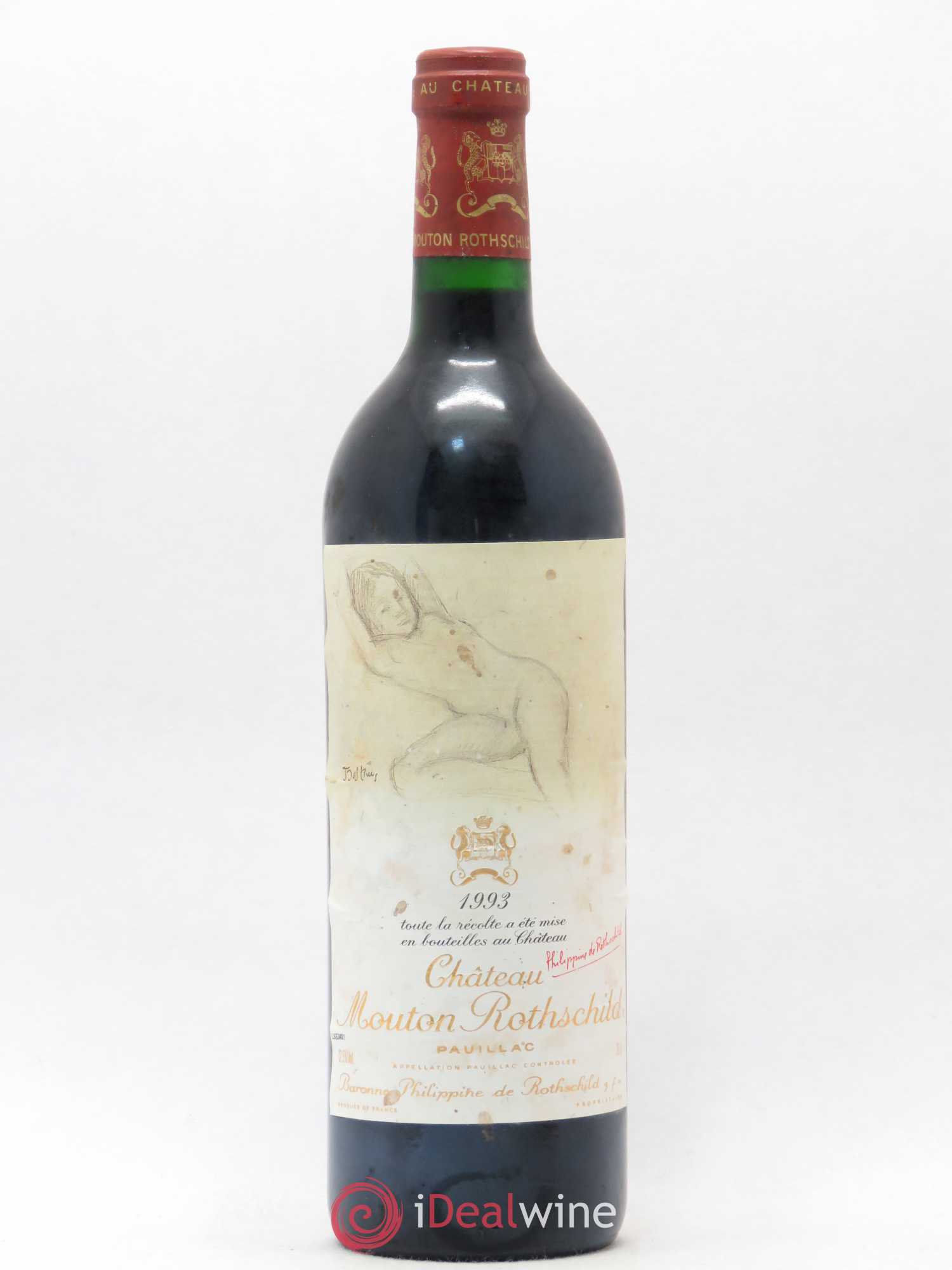 Château Mouton Rothschild 1er Grand Cru Classé 1993 - Lot de 1 bouteille - 0