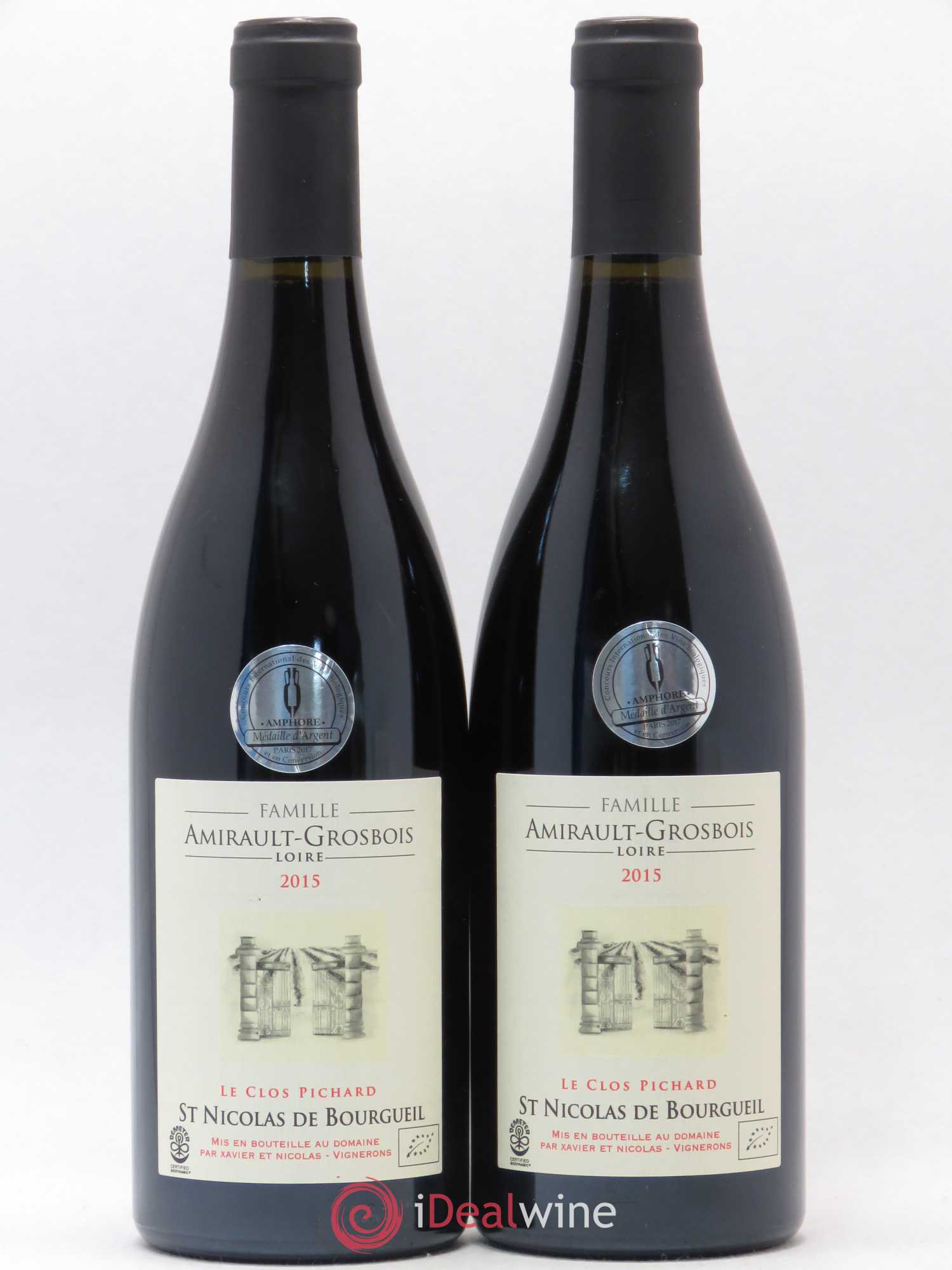 Saint-Nicolas de Bourgueil Le Clos Pichard Domaine Amirault Grosbois 2015 - Posten von 2 Flaschen - 0