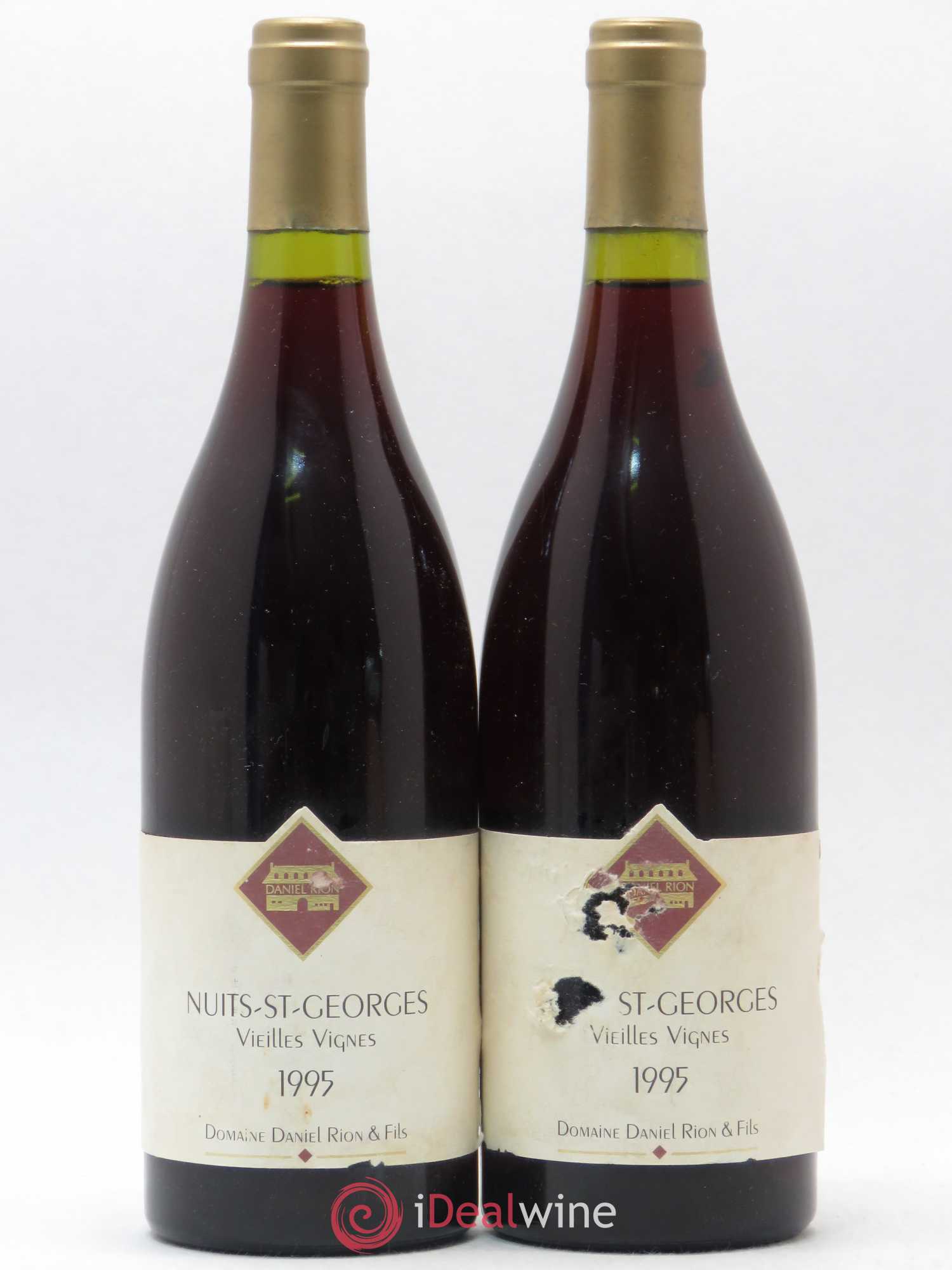 Nuits-Saint-Georges Vieilles Vignes Daniel Rion 1995 - Lot de 2 bouteilles - 0
