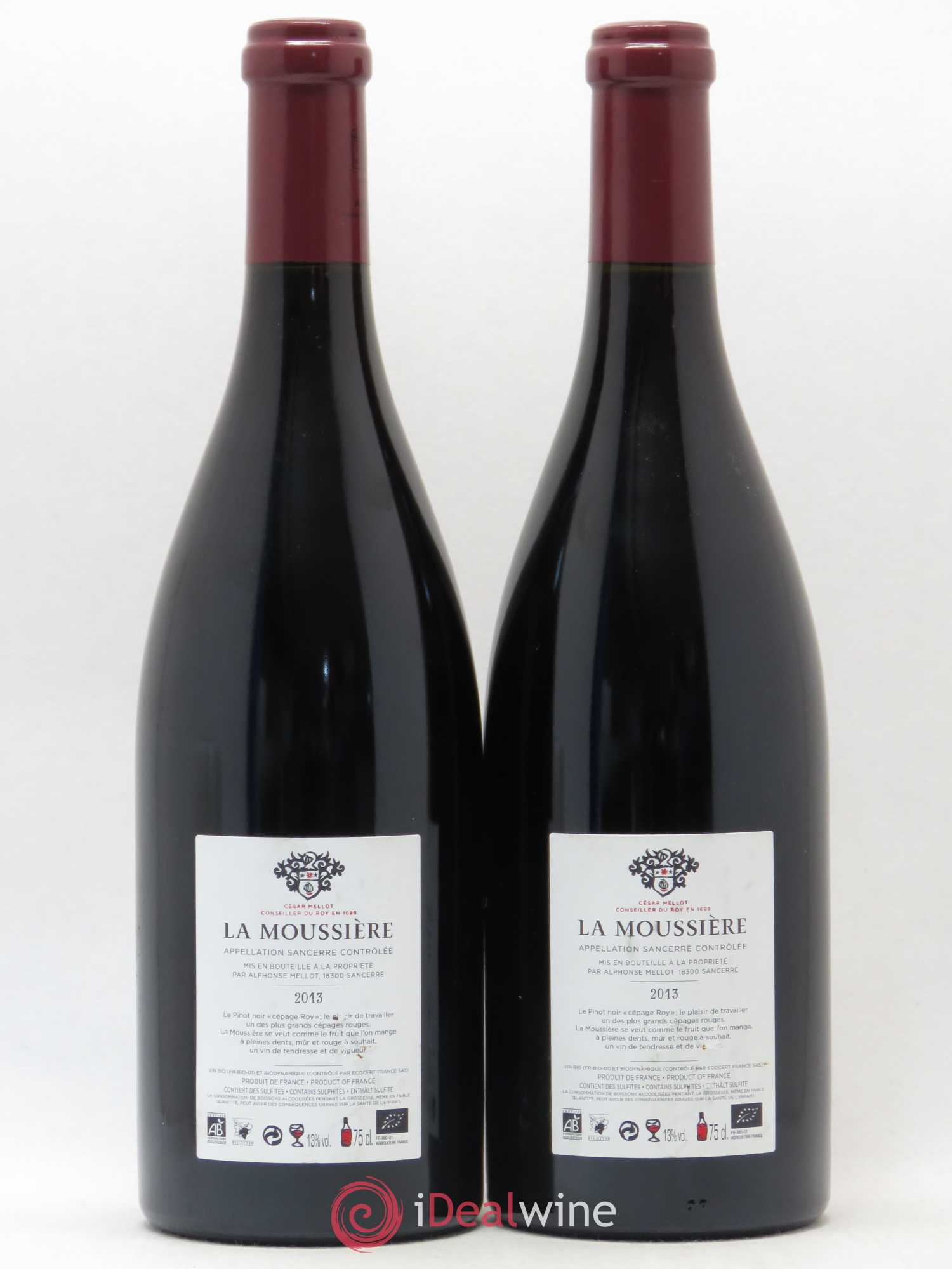 Sancerre La Moussière Alphonse Mellot 2013 - Lot de 2 bouteilles - 1