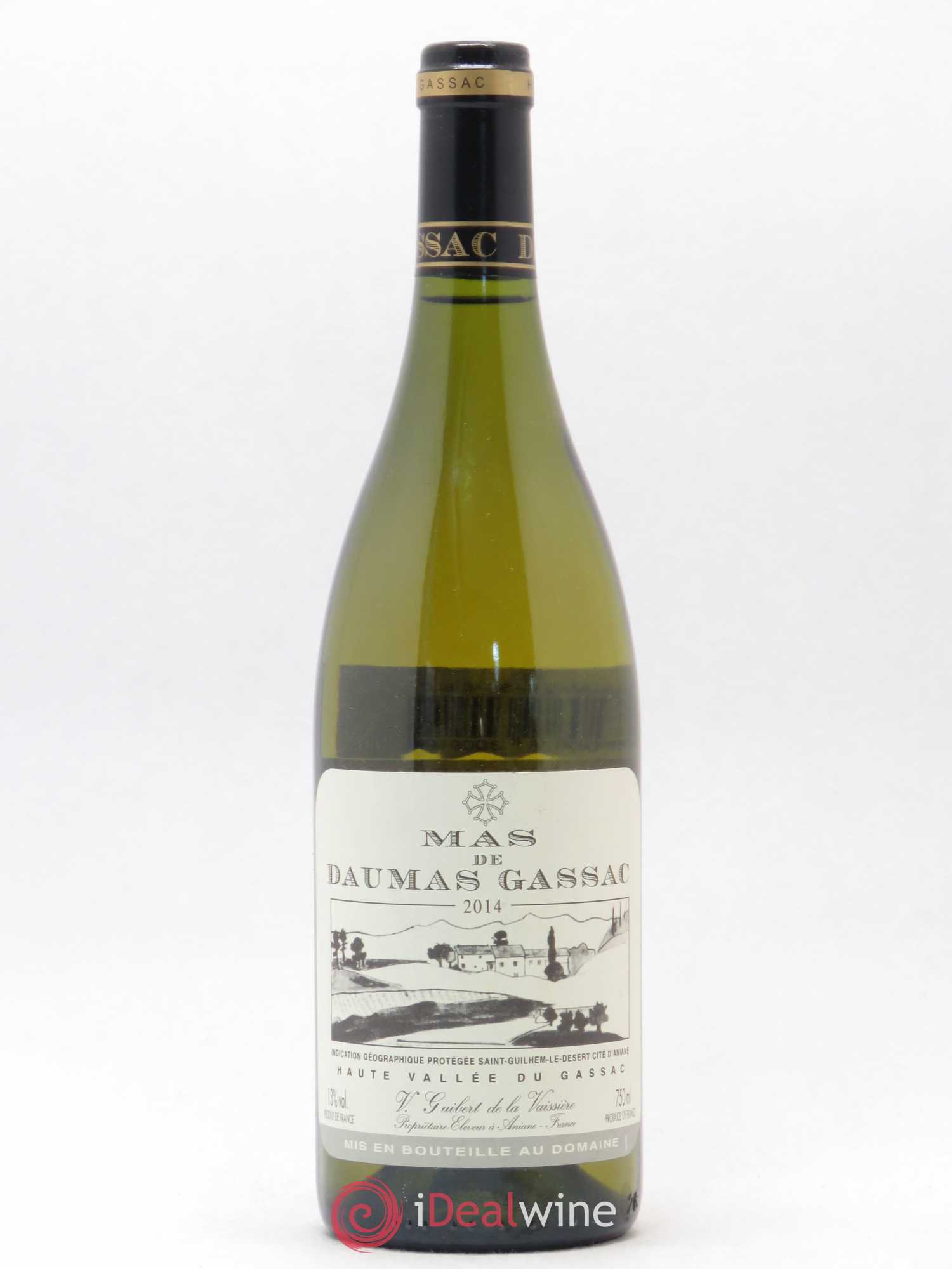 Saint-Guilhem-le-Désert - Cité d'Aniane Mas Daumas Gassac Famille Guibert de La Vaissière Blanc de Raisins Blancs (sans prix de réserve) 2014 - Lot de 1 bouteille - 0