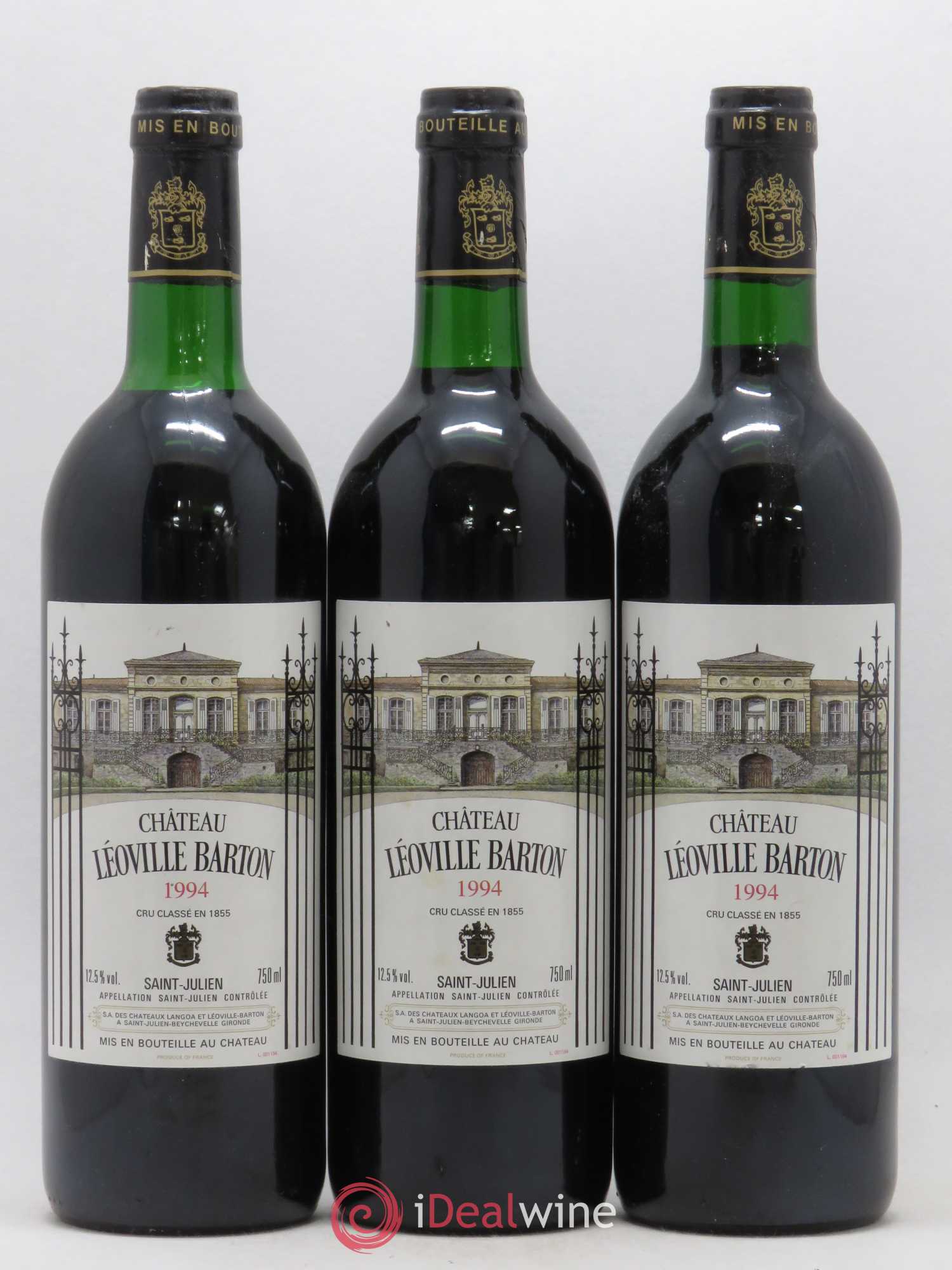 Château Léoville Barton 2ème Grand Cru Classé 1994 - Lot de 3 bouteilles - 0