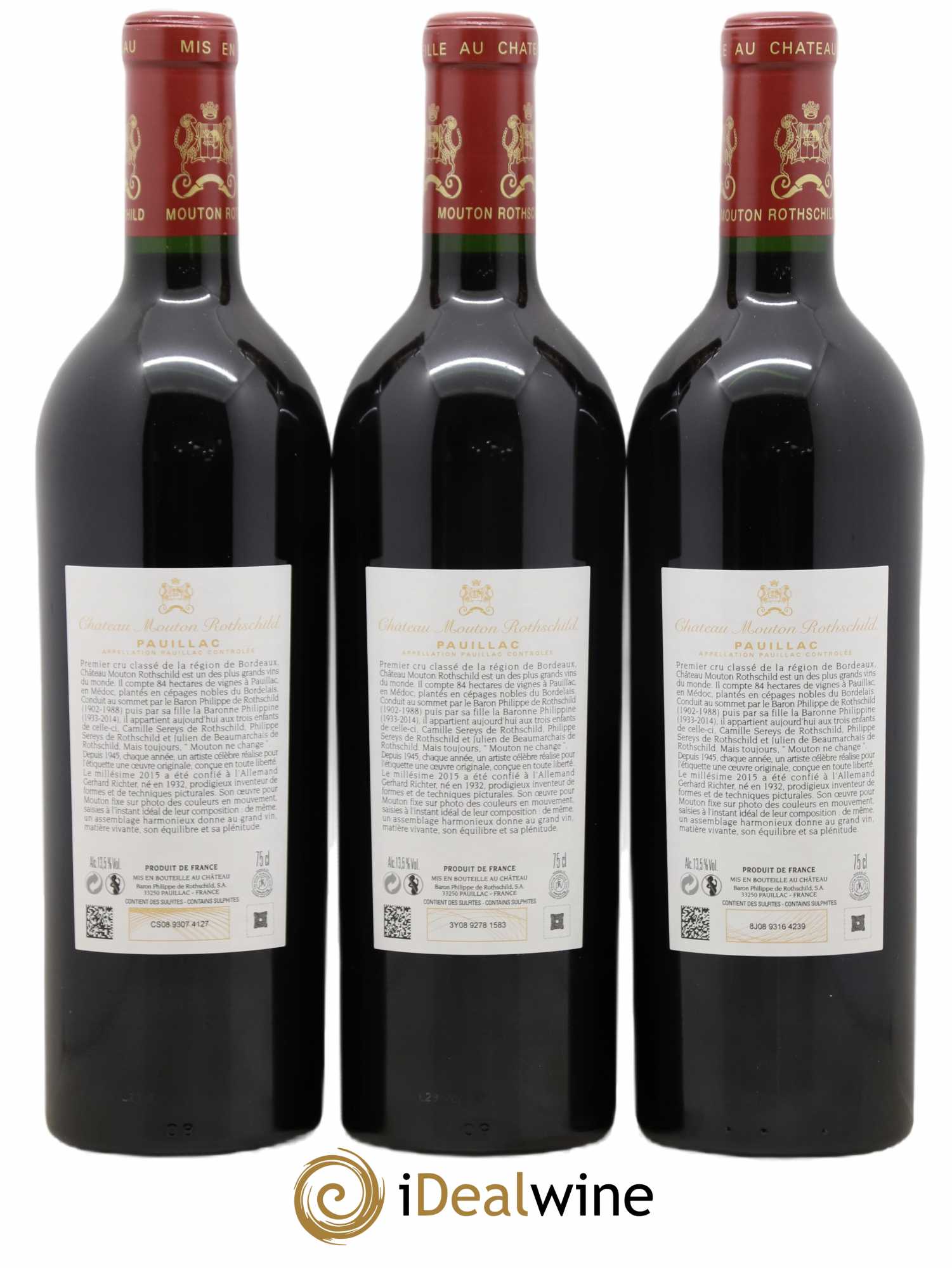 Château Mouton Rothschild 1er Grand Cru Classé 2015 - Lot de 6 bouteilles - 2