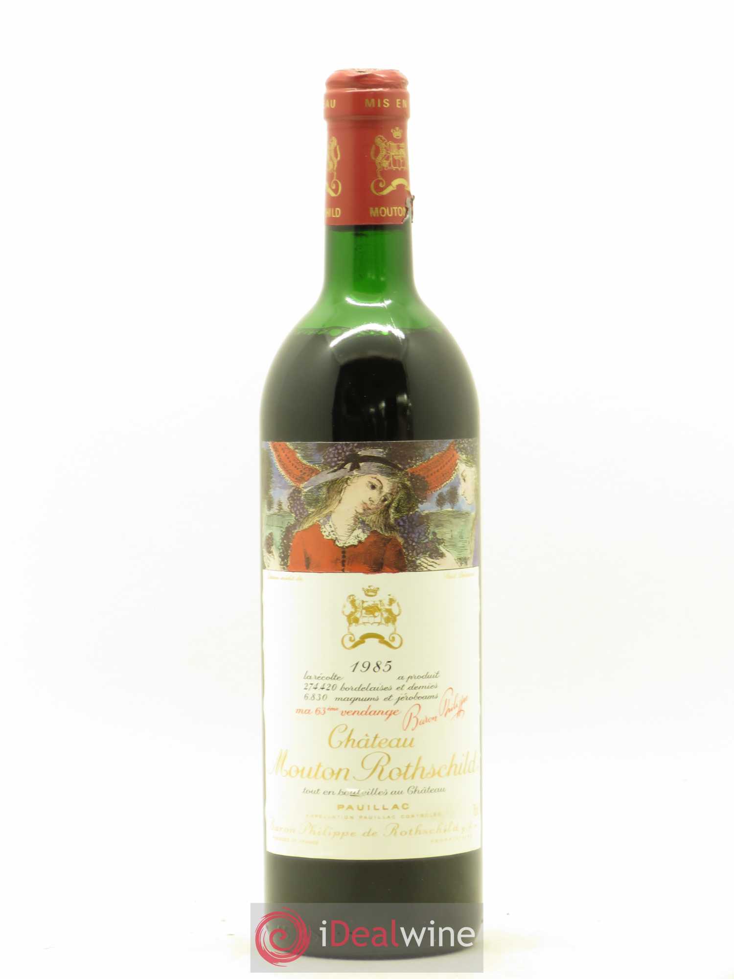 Château Mouton Rothschild 1er Grand Cru Classé 1985 - Lot de 1 bouteille - 0
