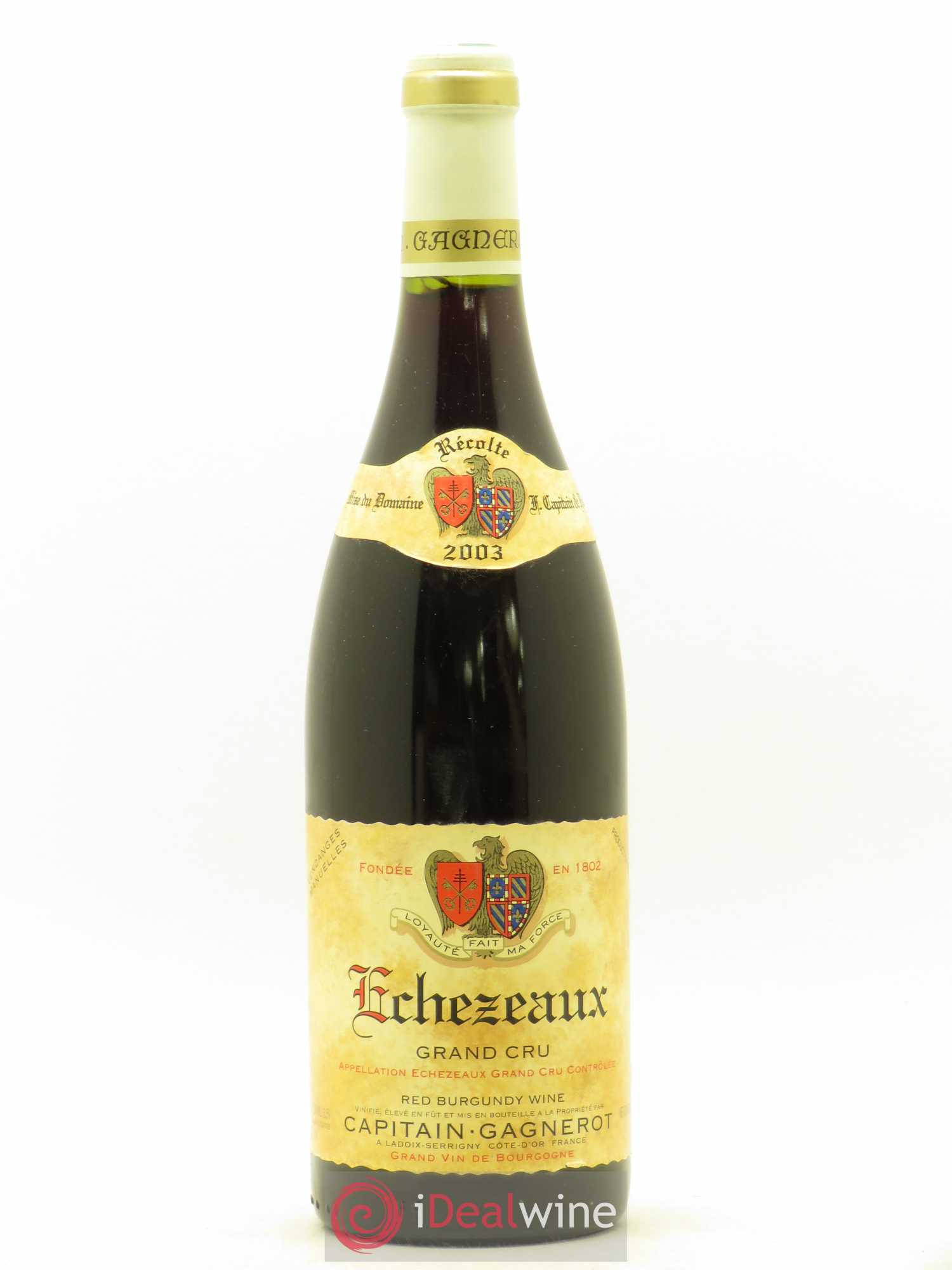 Echezeaux Grand Cru Domaine Capitain Gagnerot 2003 - Lot de 1 bouteille - 0