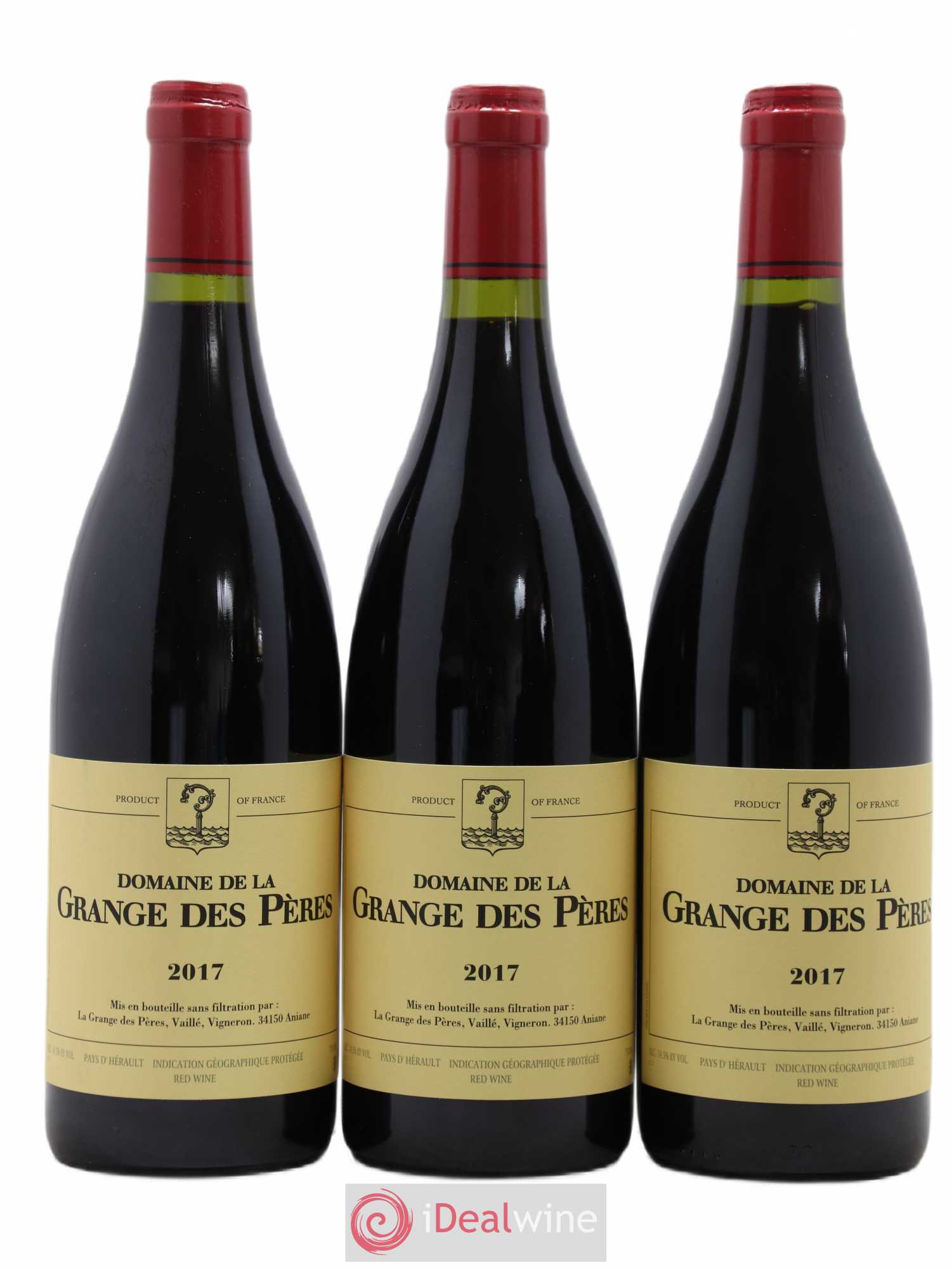 Pays d'Hérault Grange des Pères Laurent Vaillé 2017 - Lot de 3 bouteilles - 0
