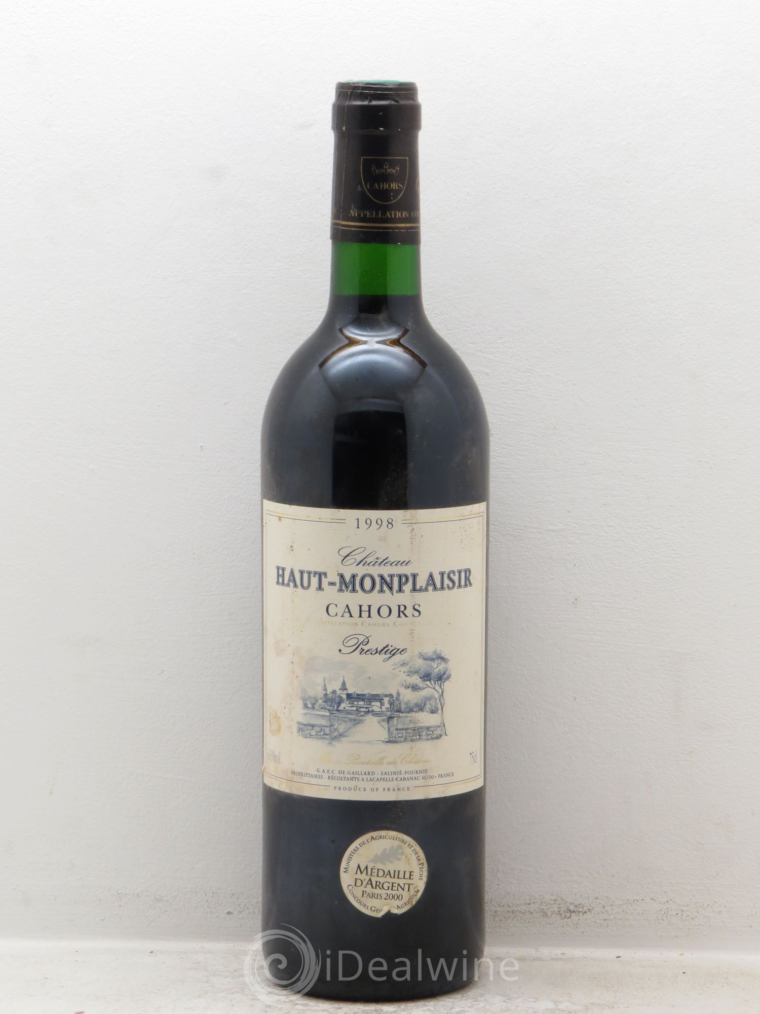 Cahors Haut Monplaisir Prestige (sans prix de réserve) 1998 - Posten von 1 Flasche - 0