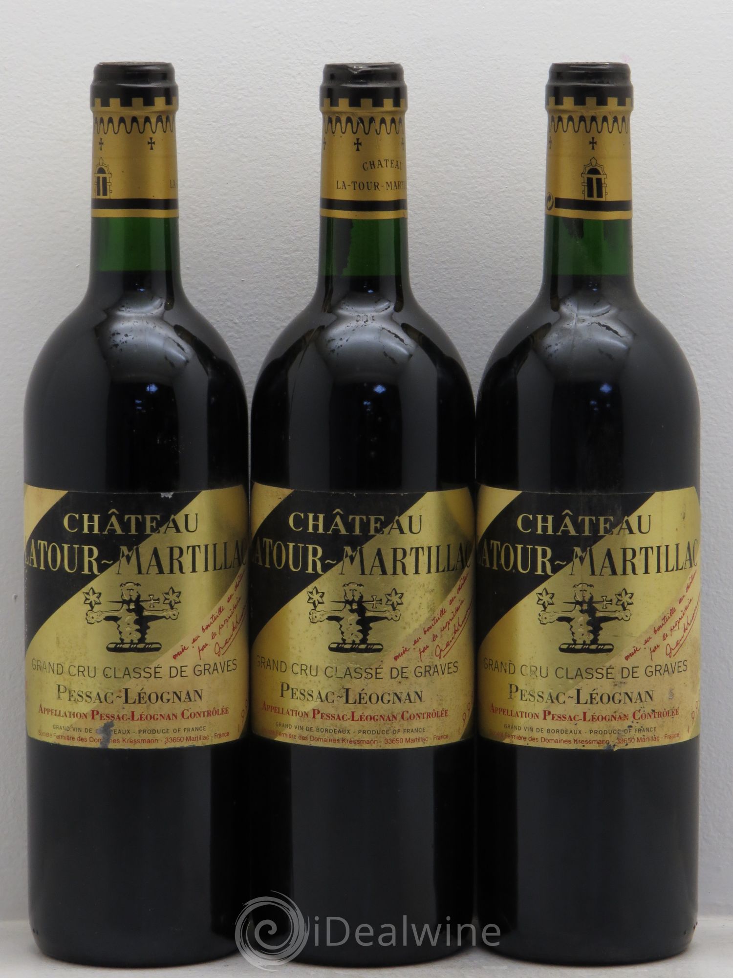 Château Latour-Martillac Cru Classé de Graves 1998 - Lot de 3 bouteilles - 0