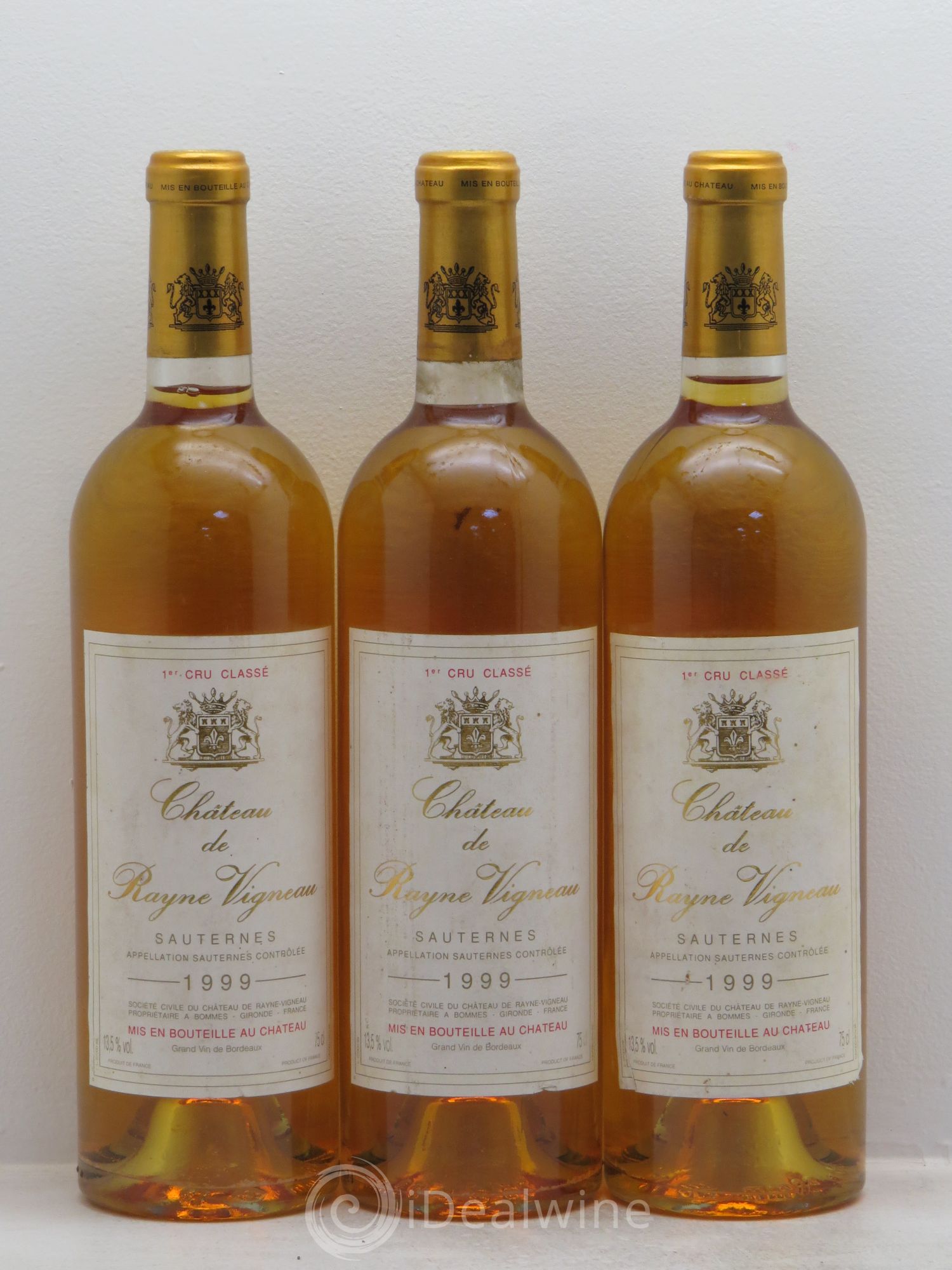 Château de Rayne Vigneau 1er Grand Cru Classé 1999 - Lotto di 3 bottiglie - 0