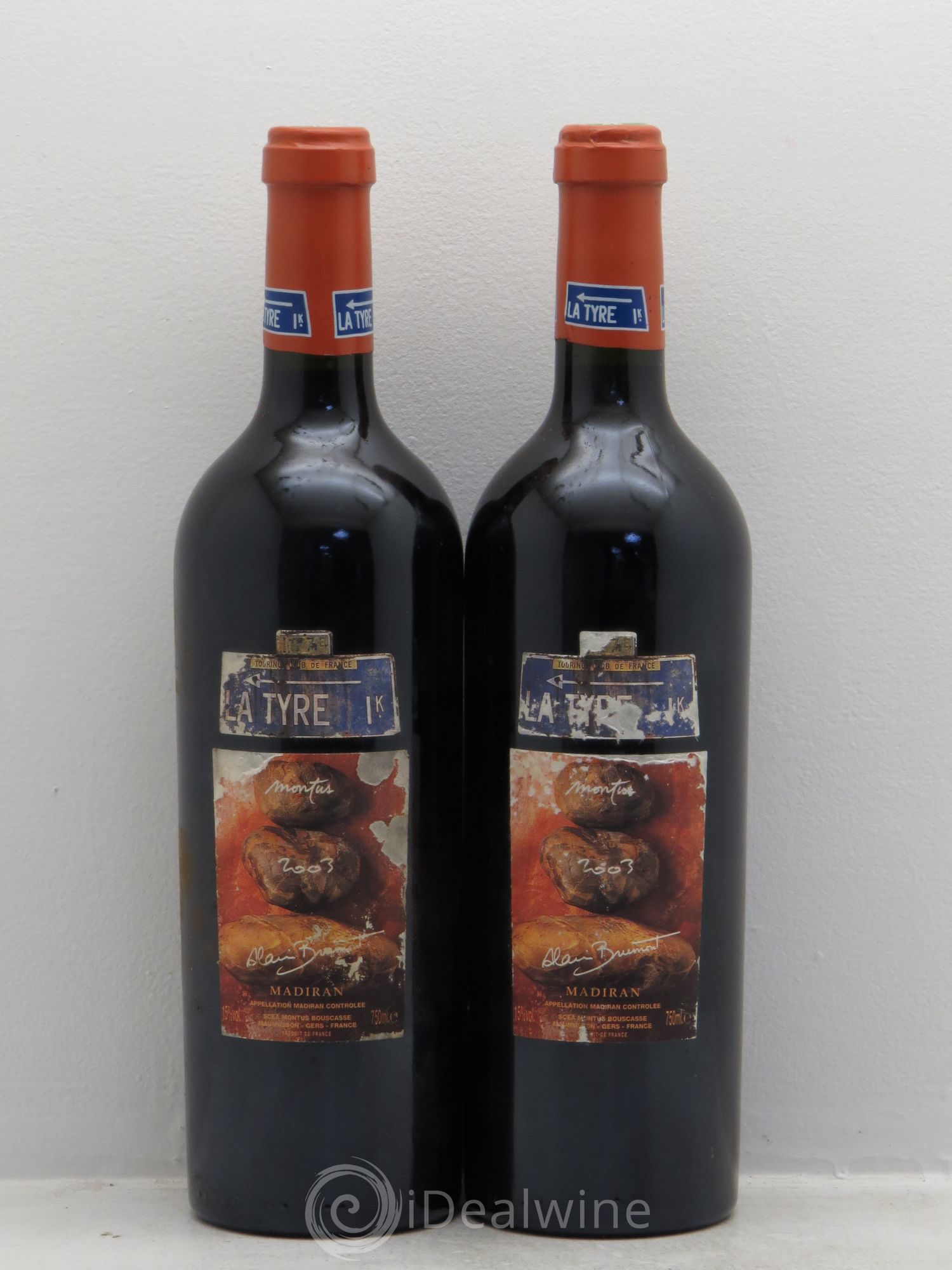 Madiran Château Montus-La Tyre Alain Brumont 2003 - Lot de 2 bouteilles - 0