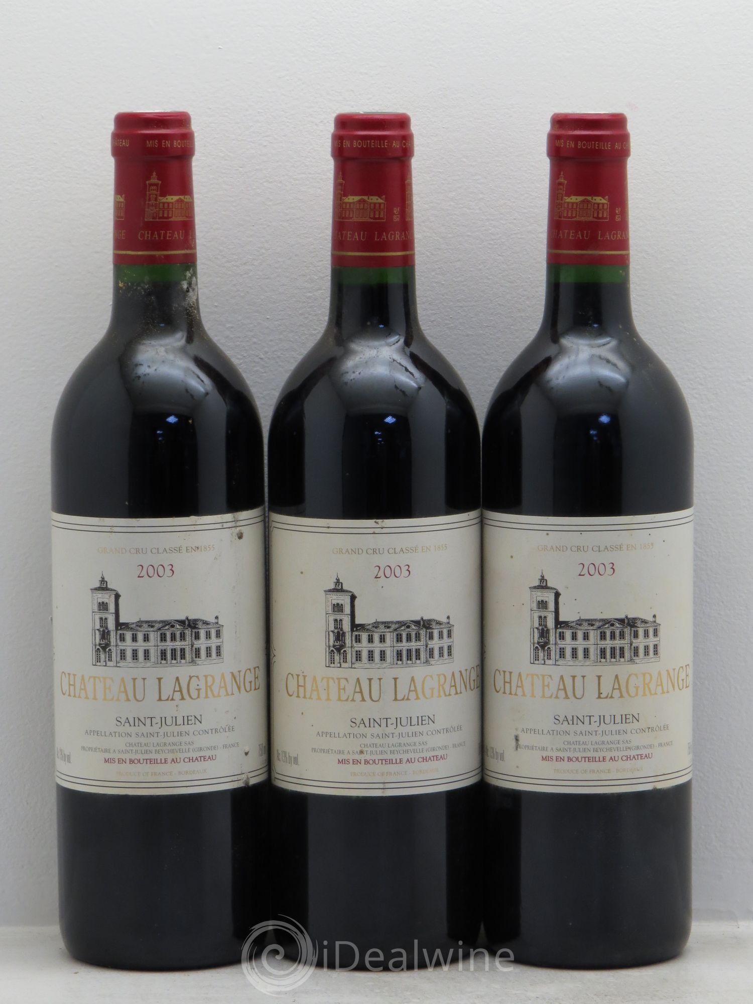 Château Lagrange 3ème Grand Cru Classé 2003 - Lot de 3 bouteilles - 0