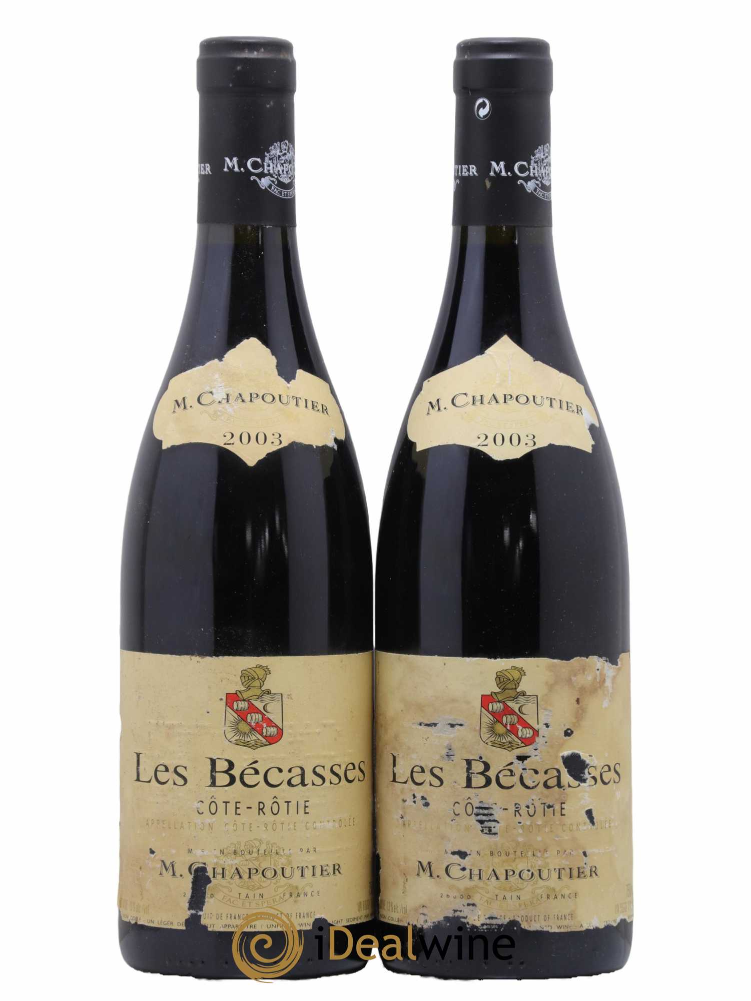 Côte-Rôtie Les Bécasses Chapoutier 2003 - Lot de 2 bouteilles - 0