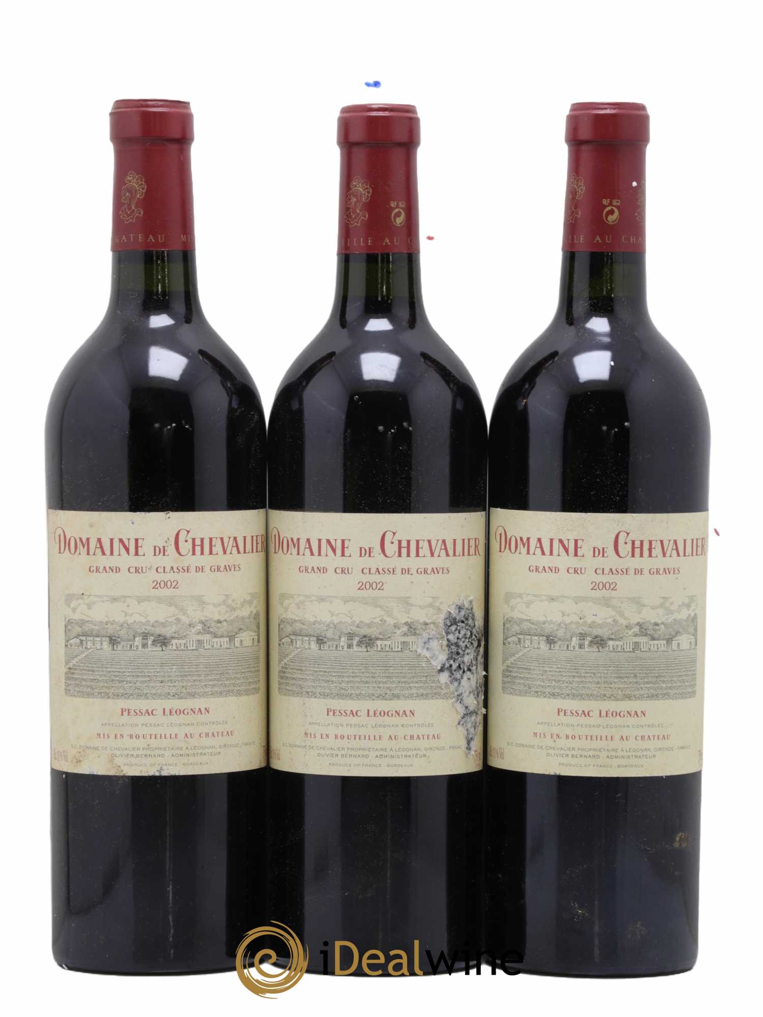Domaine de Chevalier Cru Classé de Graves 2002 - Lot de 3 bouteilles - 0