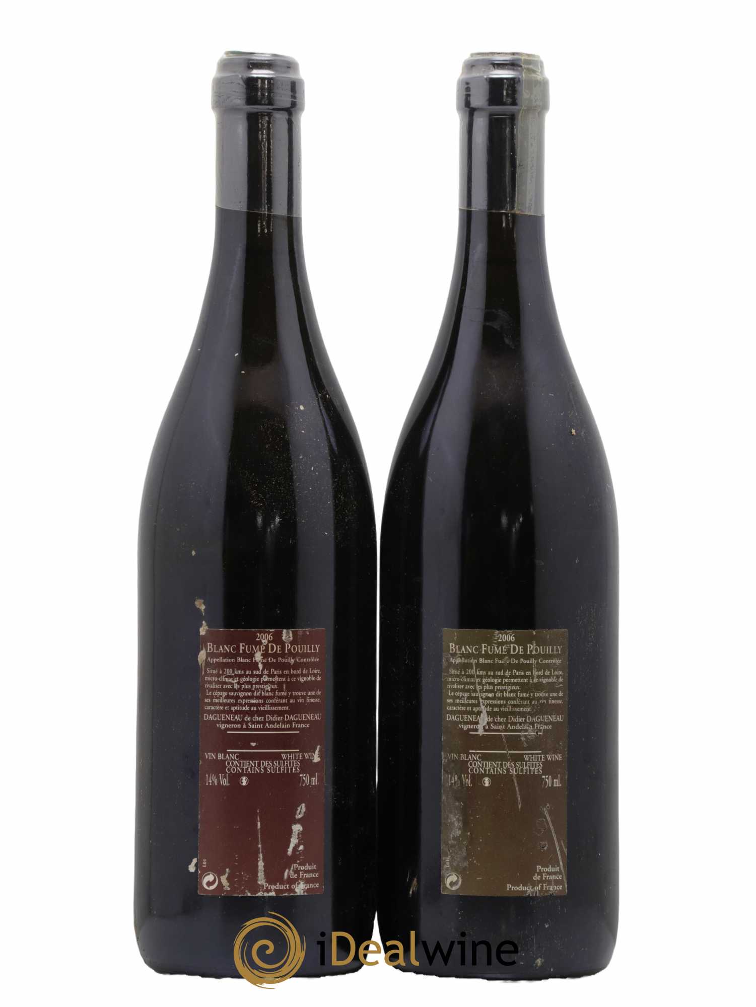 Vin de France (anciennement Pouilly-Fumé) Pur Sang Dagueneau (Domaine Didier - Louis-Benjamin) 2006 - Lot de 2 bouteilles - 1