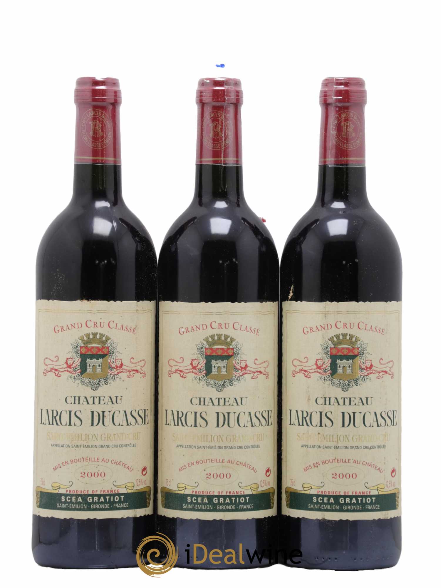 Château Larcis Ducasse 1er Grand Cru Classé B 2000 - Lot de 3 bouteilles - 0