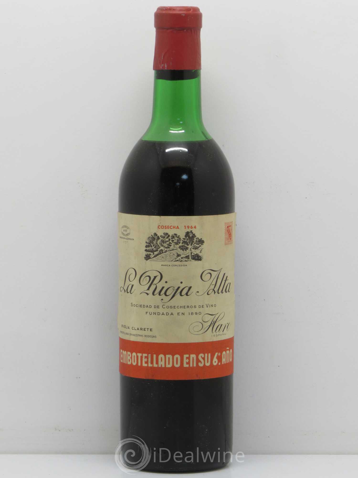 Rioja DOCA La Alta 6° Ano 1964 - Lot de 1 bouteille - 0