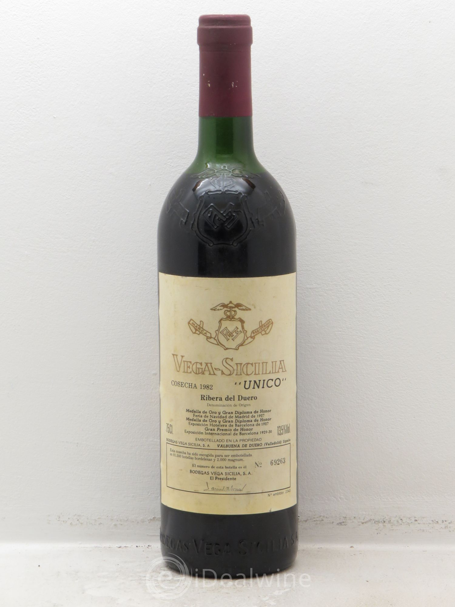 Ribera Del Duero DO Vega Sicilia Unico Famille Alvarez 1982 - Lot de 1 bouteille - 0