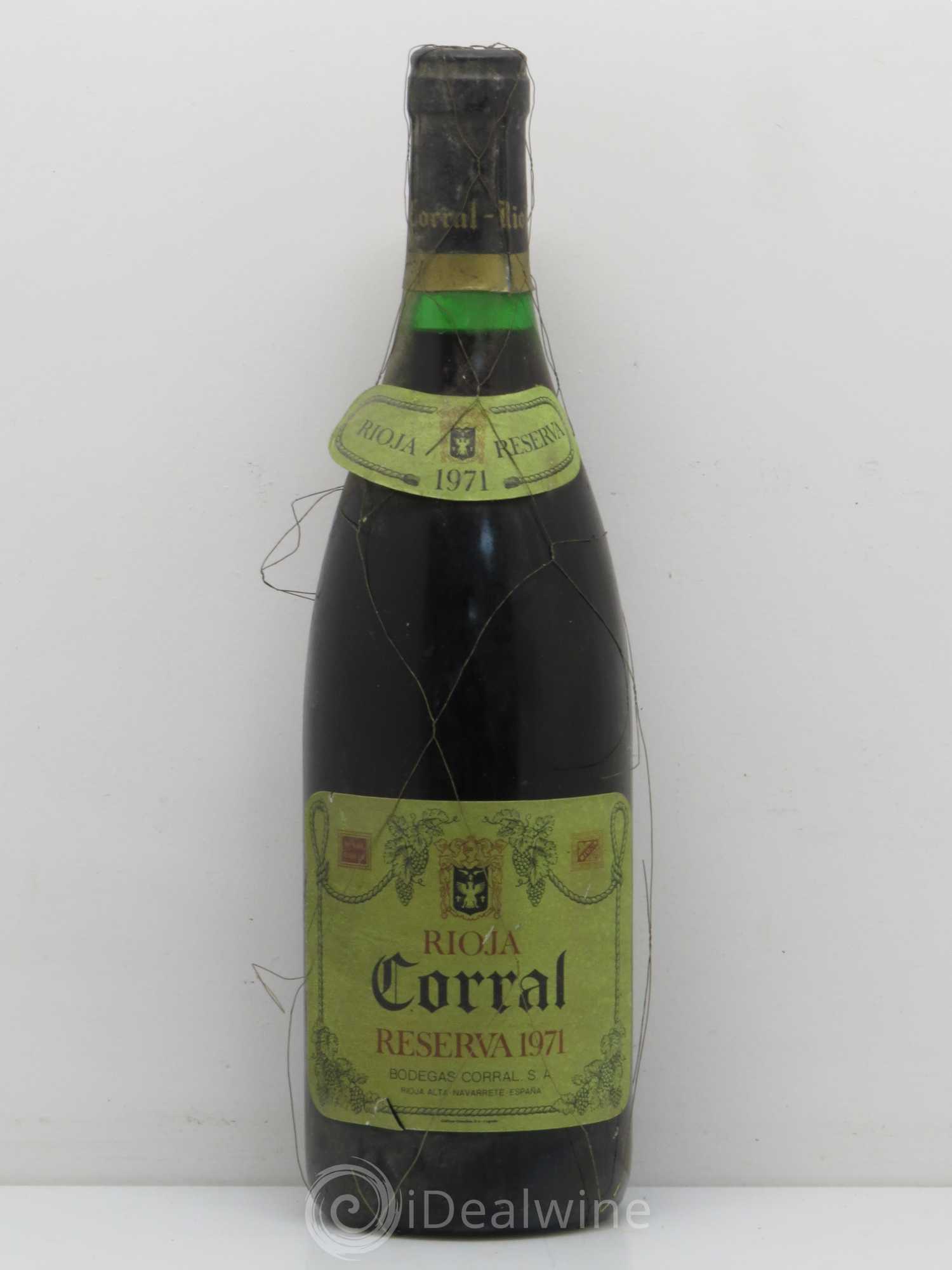 Rioja DOCA Corral Reserva 1971 - Lot de 1 bouteille - 0