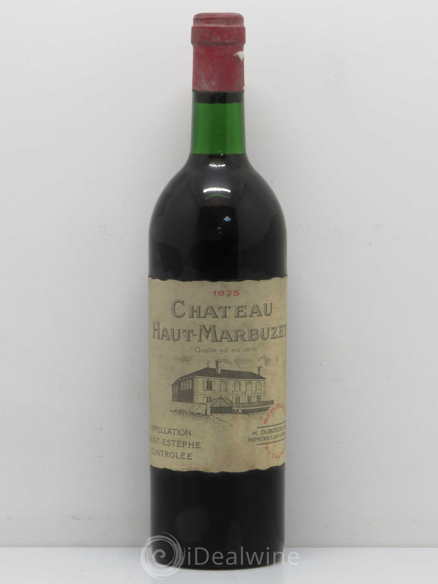 Château Haut Marbuzet 1975 - Lot de 1 bouteille - 0