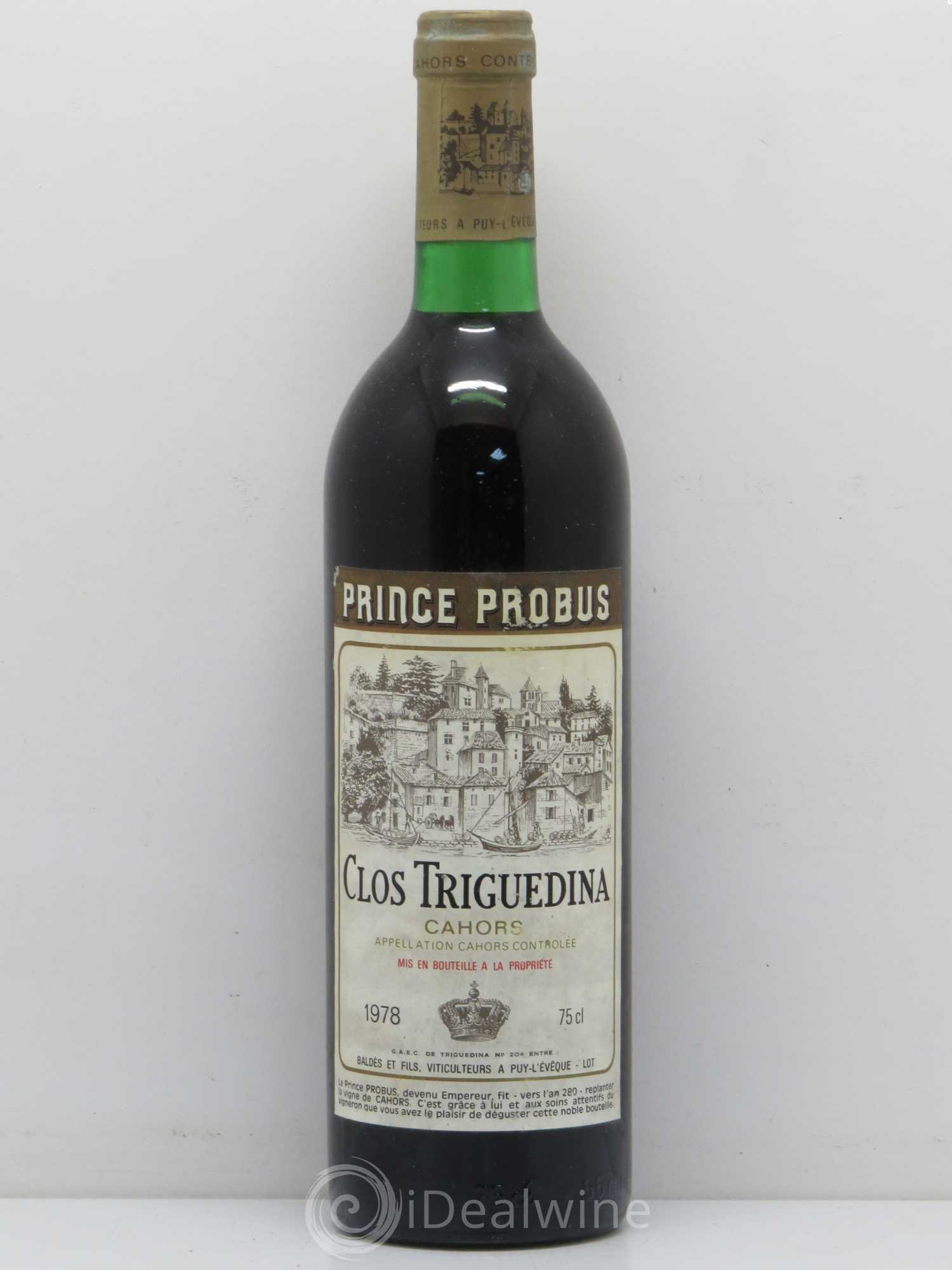 Cahors Clos Triguedina Probus Jean-Luc Baldès 1978 - Lot de 1 bouteille - 0