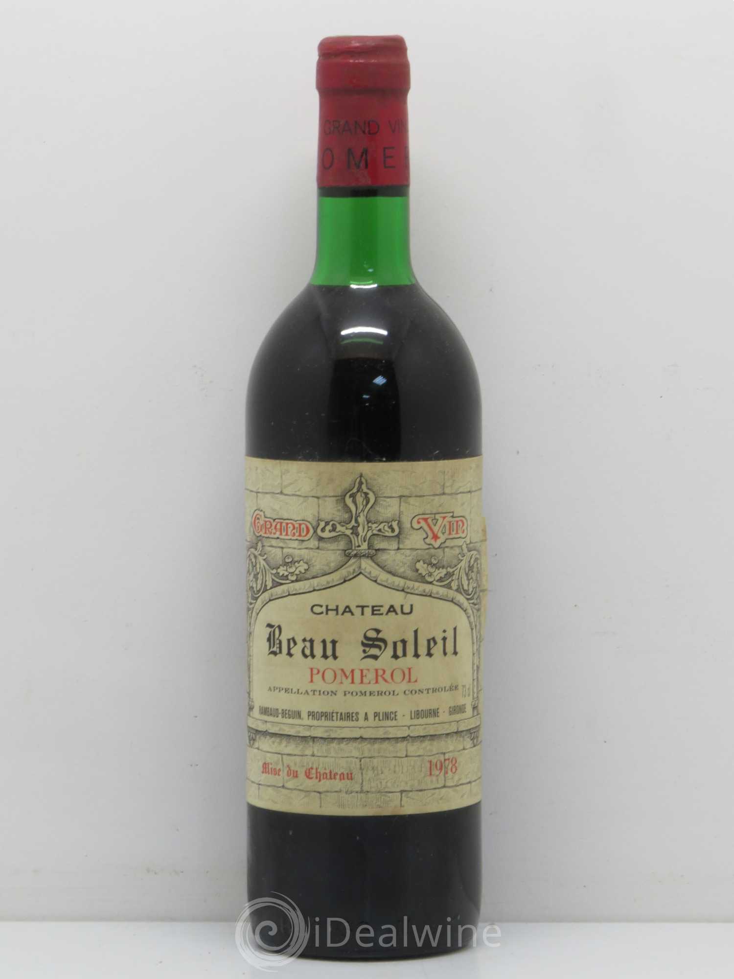 Château Beau Soleil 1978 - Lot de 1 bouteille - 0