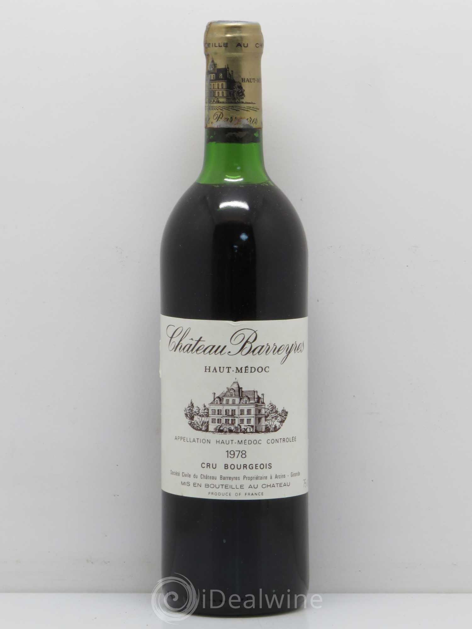 Haut Médoc Haut Medoc Château Barreyres 1978 - Posten von 1 Flasche - 0