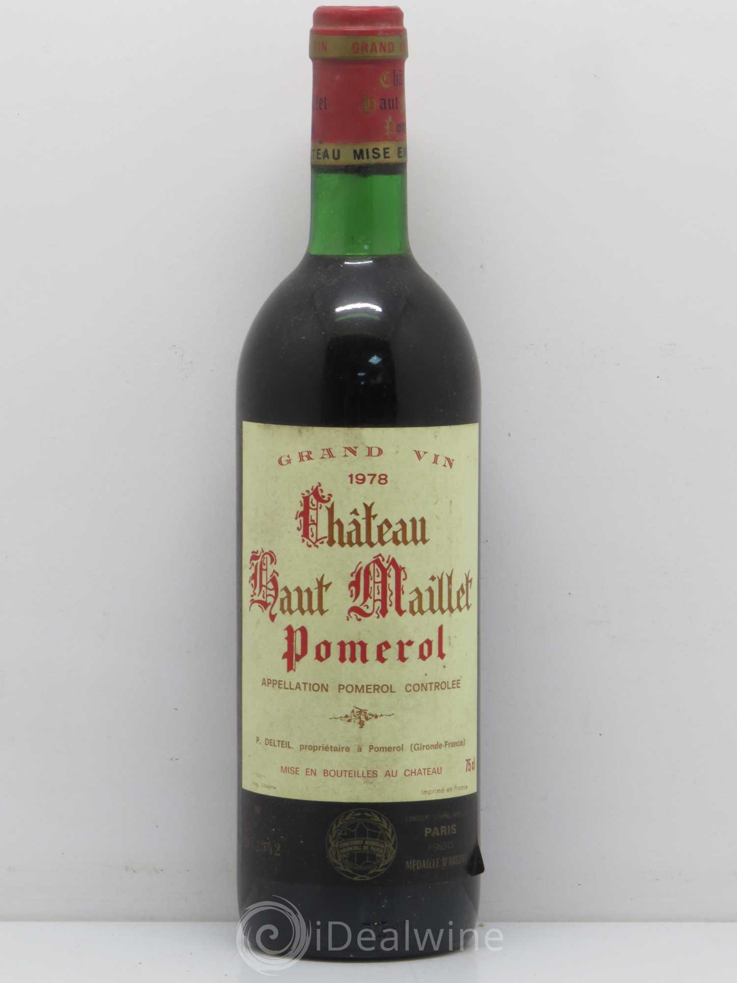 Château Haut-Maillet 1978 - Lot de 1 bouteille - 0