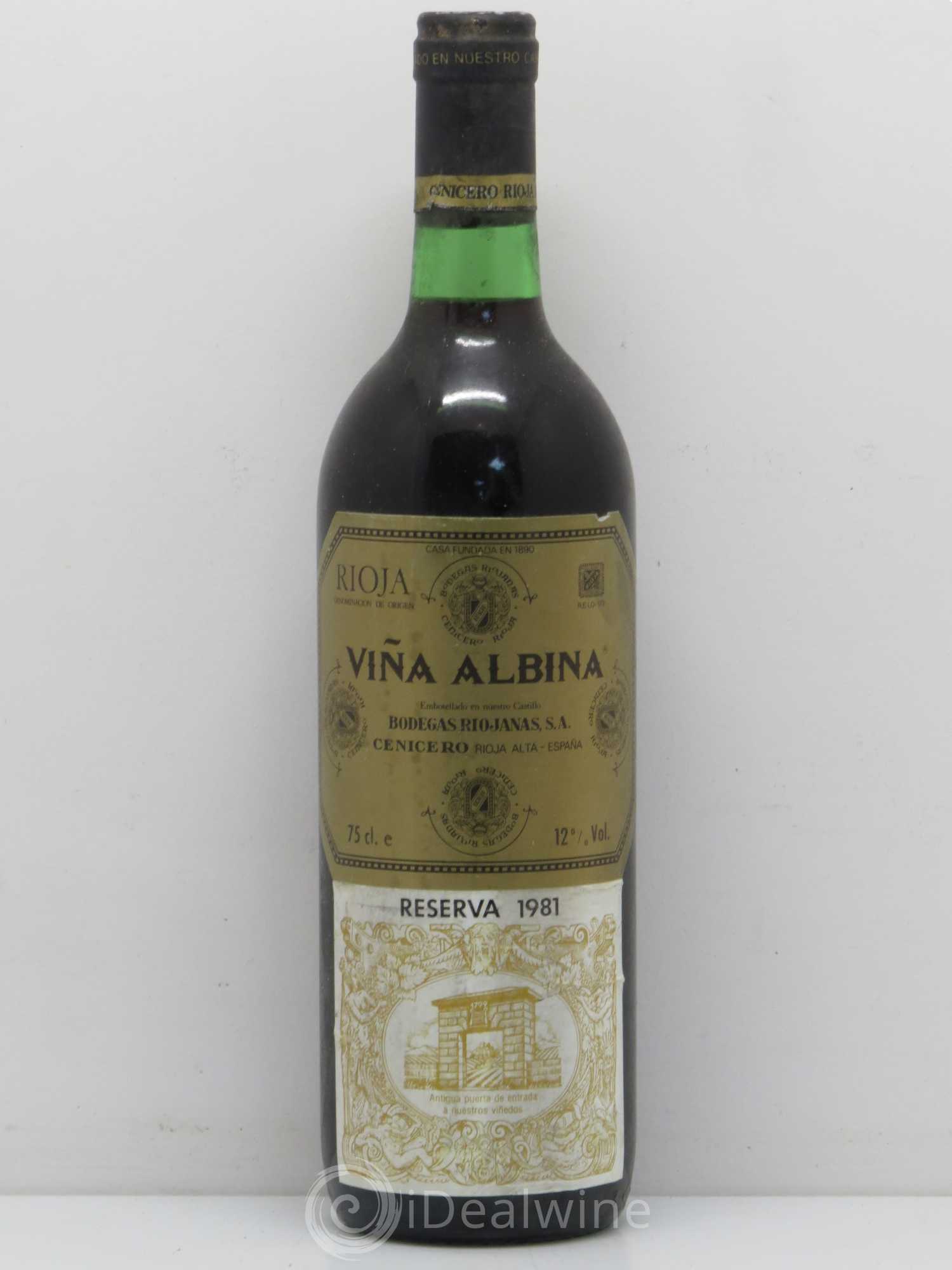 Rioja DOCA Vina Albina Reserva Riojanas 1981 - Posten von 1 Flasche - 0
