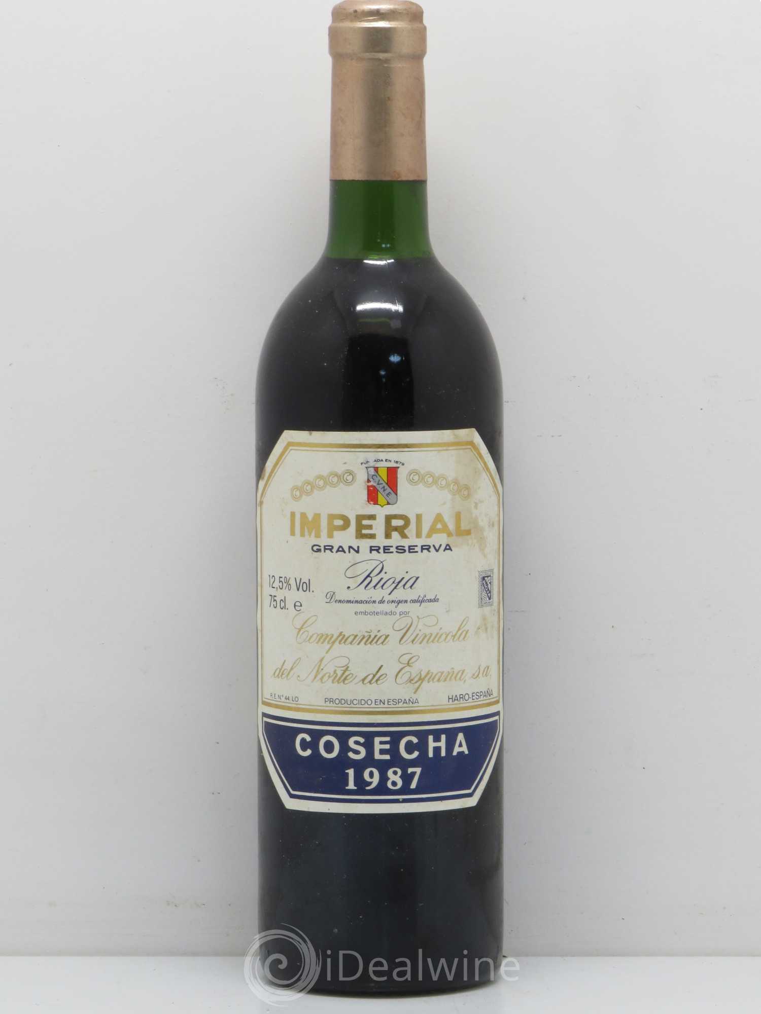 Rioja DOCA CVNE Imperial Gran Reserva 1987 - Lot de 1 bouteille - 0