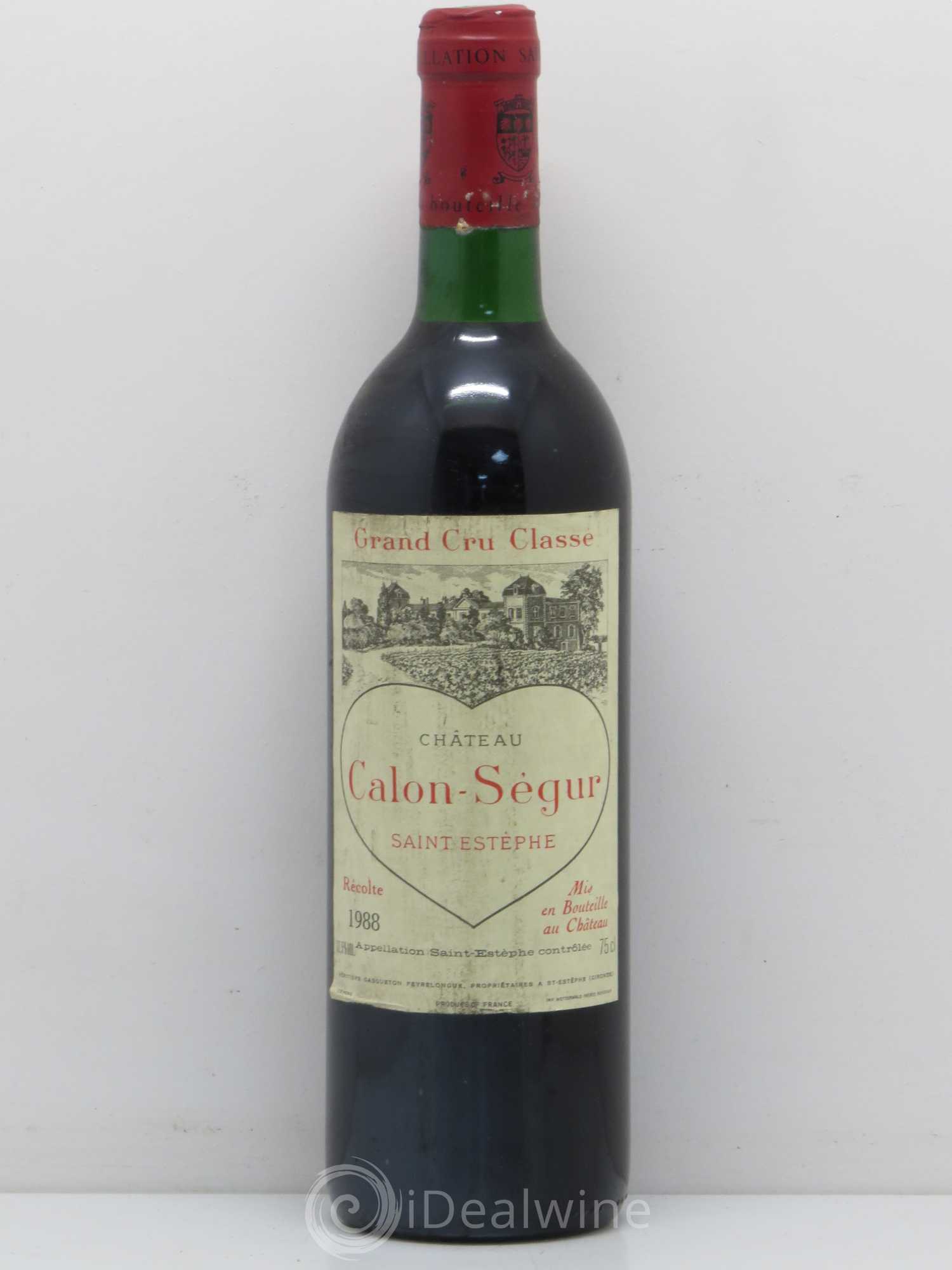 Château Calon Ségur 3ème Grand Cru Classé 1988 - Lot de 1 bouteille - 0