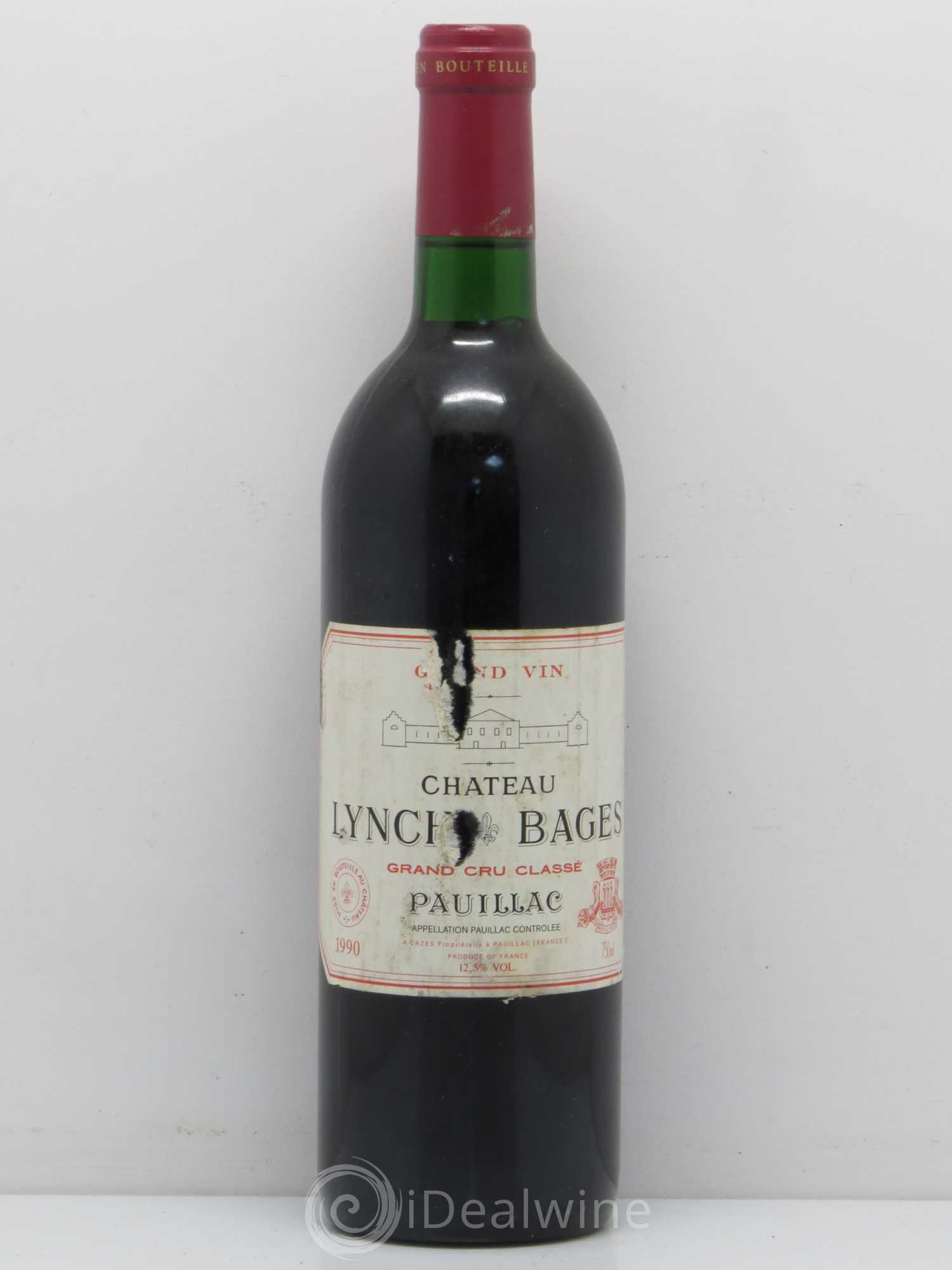 Château Lynch Bages 5ème Grand Cru Classé 1990 - Lot de 1 bouteille - 0