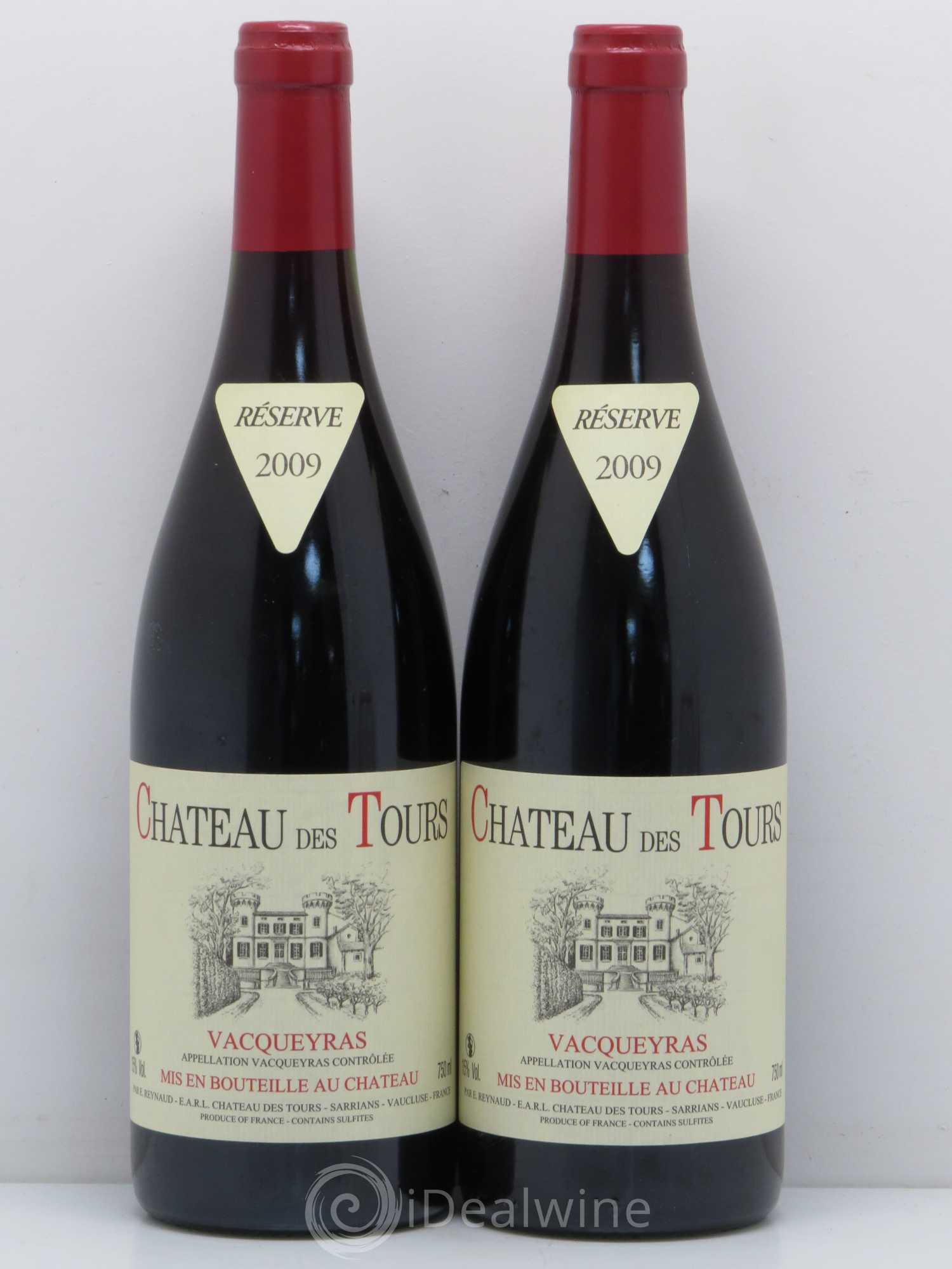Vacqueyras Château des Tours Emmanuel Reynaud 2009 - Lot de 2 bouteilles - 0