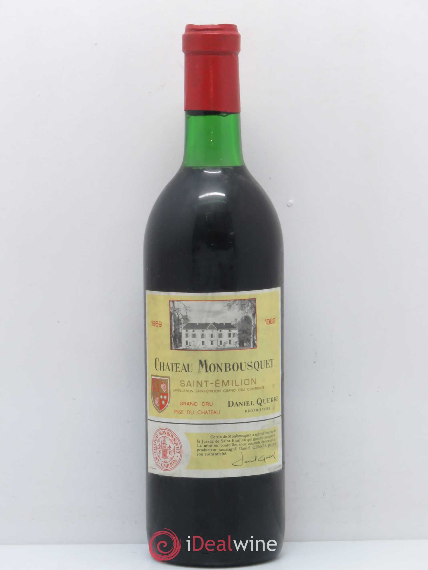 Château Monbousquet Grand Cru Classé 1969 - Lot de 1 bouteille - 0