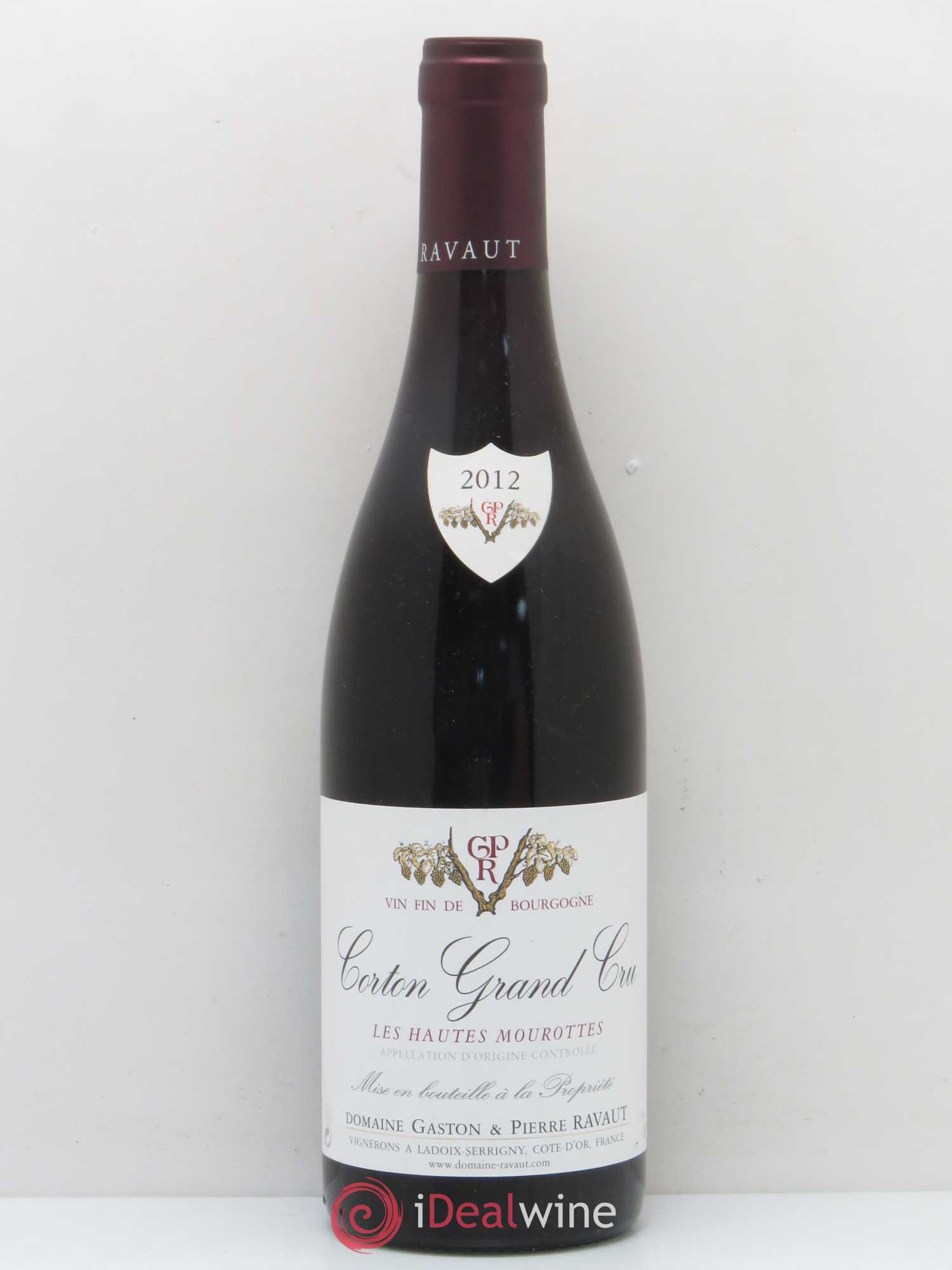 Corton Grand Cru Les Hautes Mourottes Gaston Et Pierre Ravaut 2012 - Posten von 1 Flasche - 0